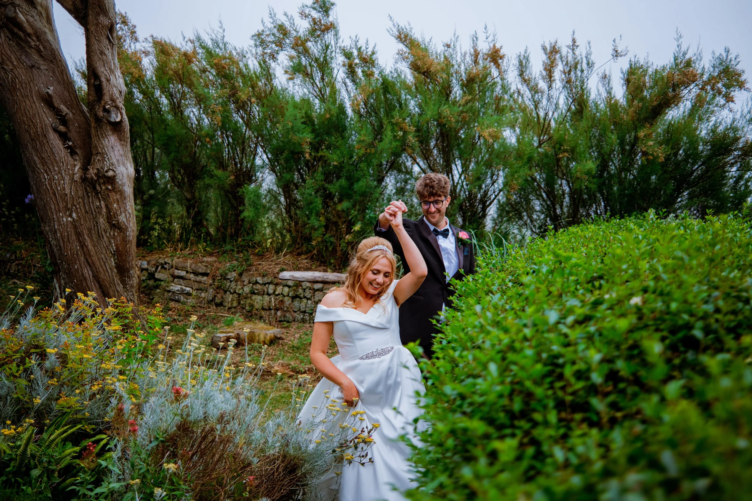 Louise & George's Wedding Polurrian on the Lizard