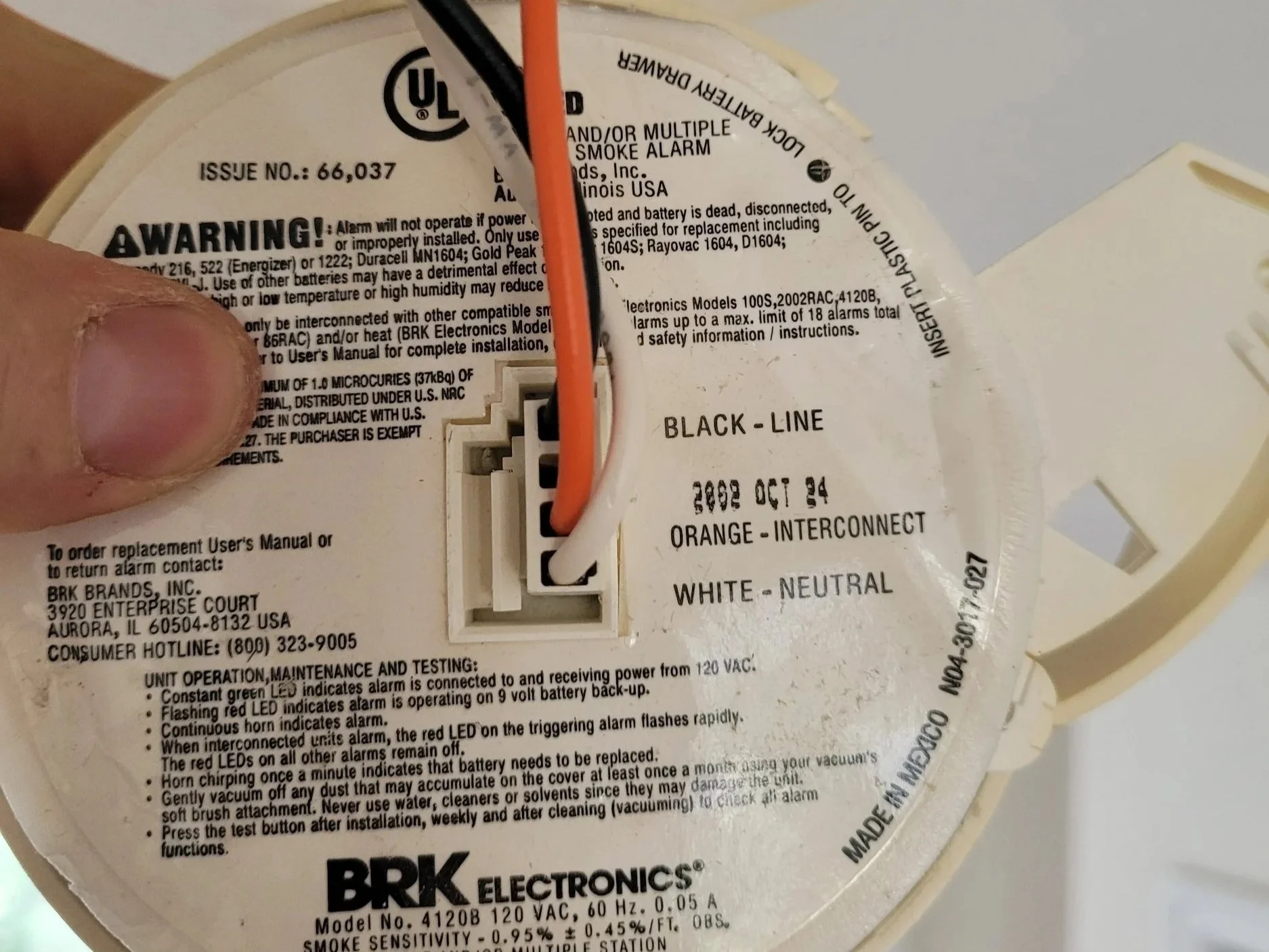 date of old smoke detector