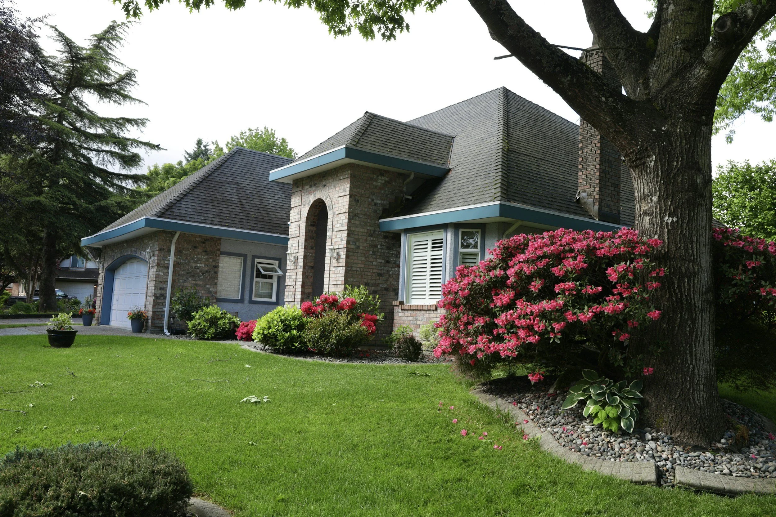 Suburban home after a full fire safety inspection of their home with New Smoke Detectors installed, dryer vent cleaned.