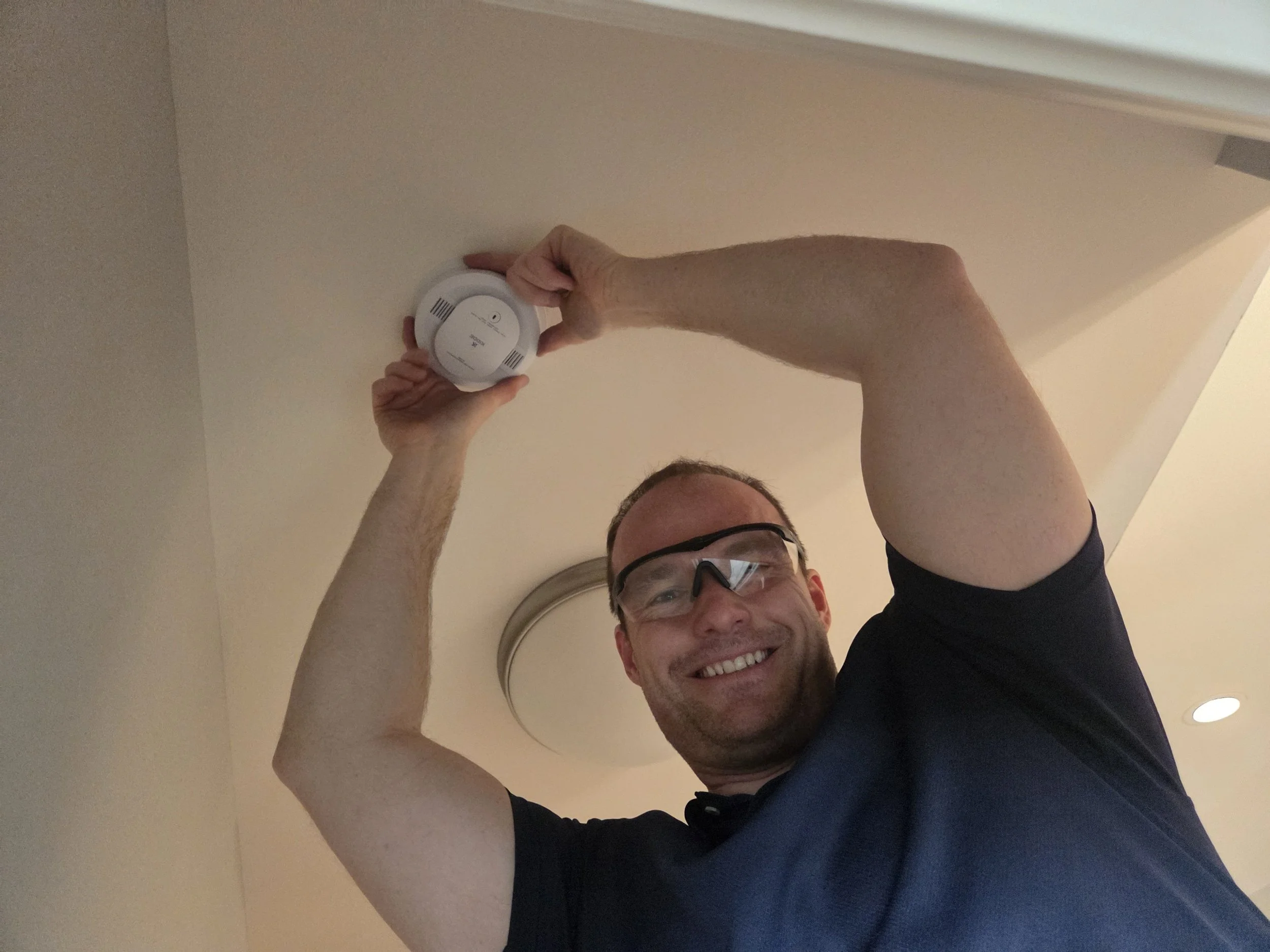 Hardwired smoke alarm replacement service.