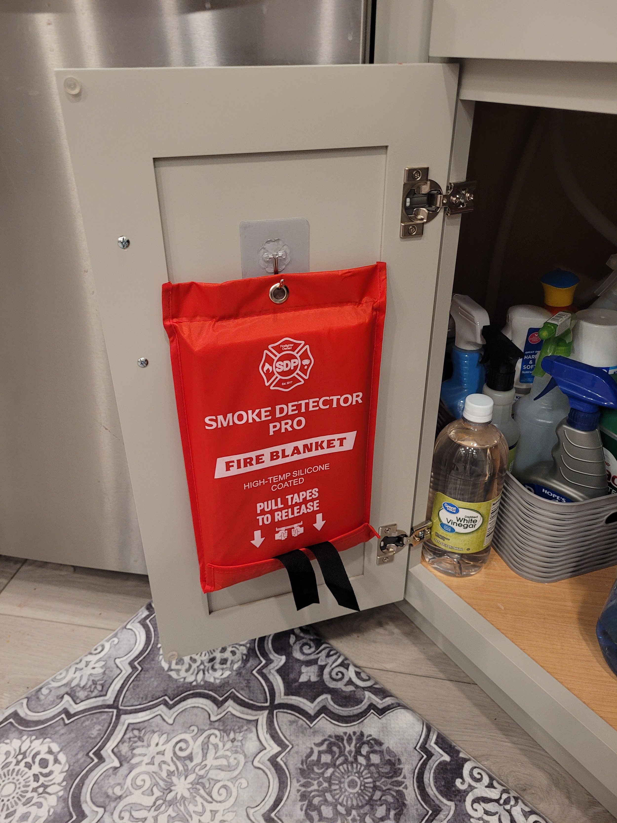 Fire Blanket in a home.