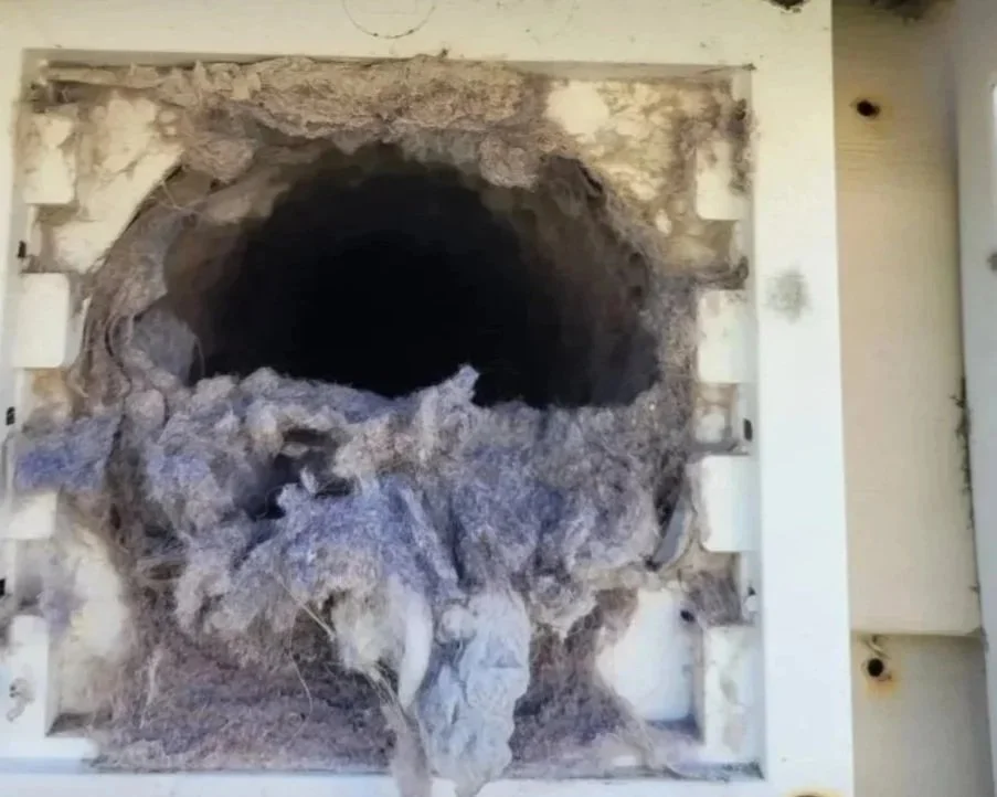 Clogged Dryer Vent after years of neglect