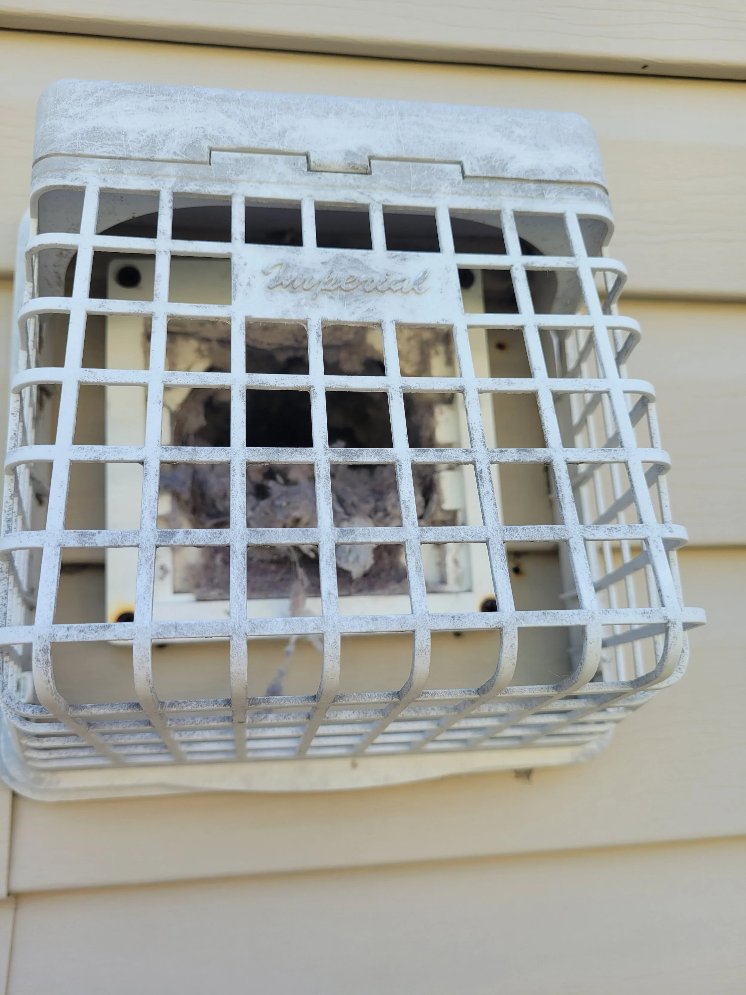 Lint removed from residential dryer vent