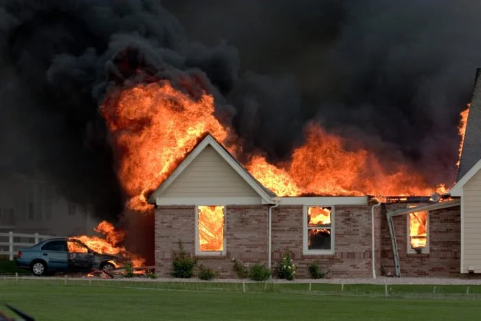 Golf Cart house fire