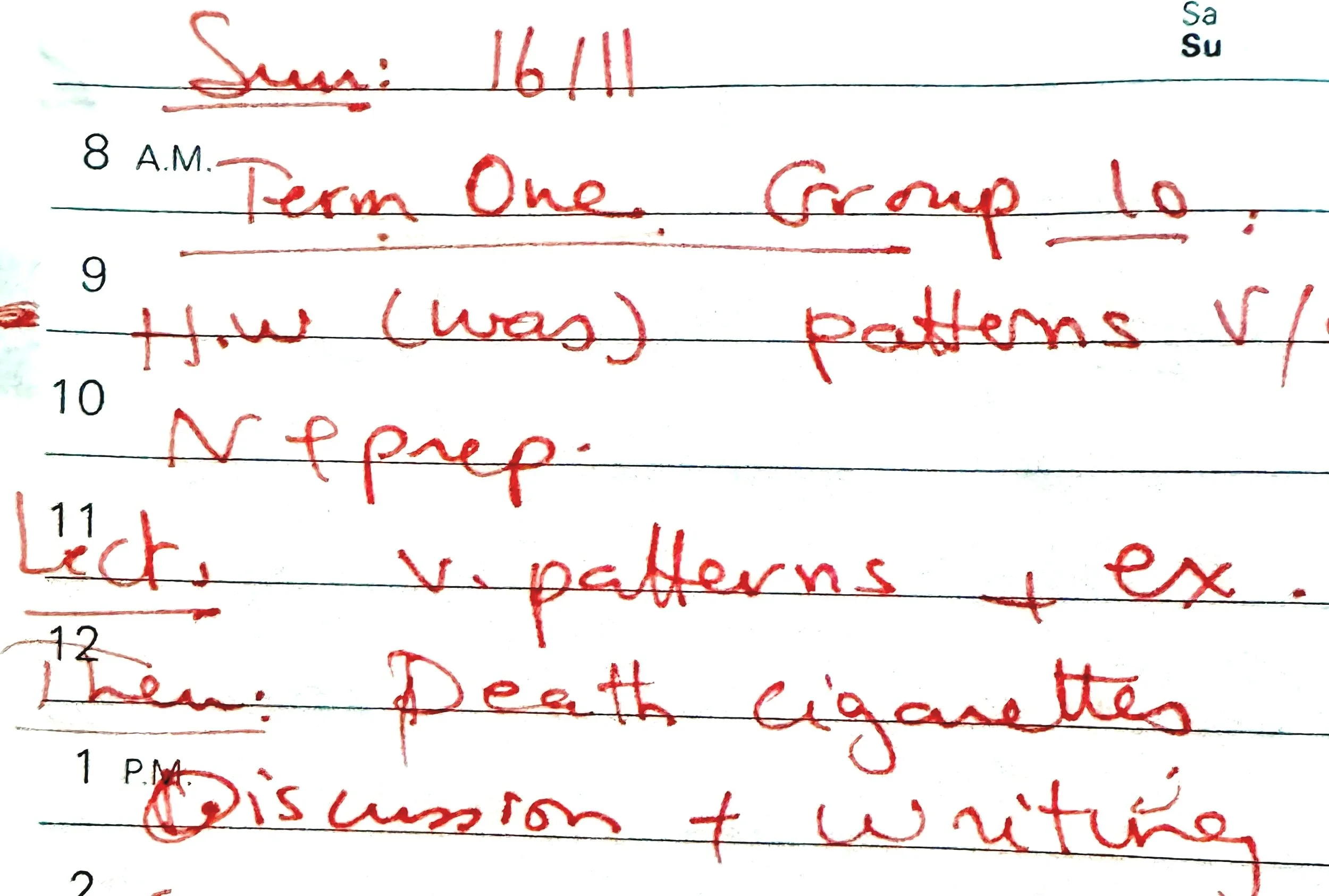 A snapshot of a lesson plan from my days as a teacher