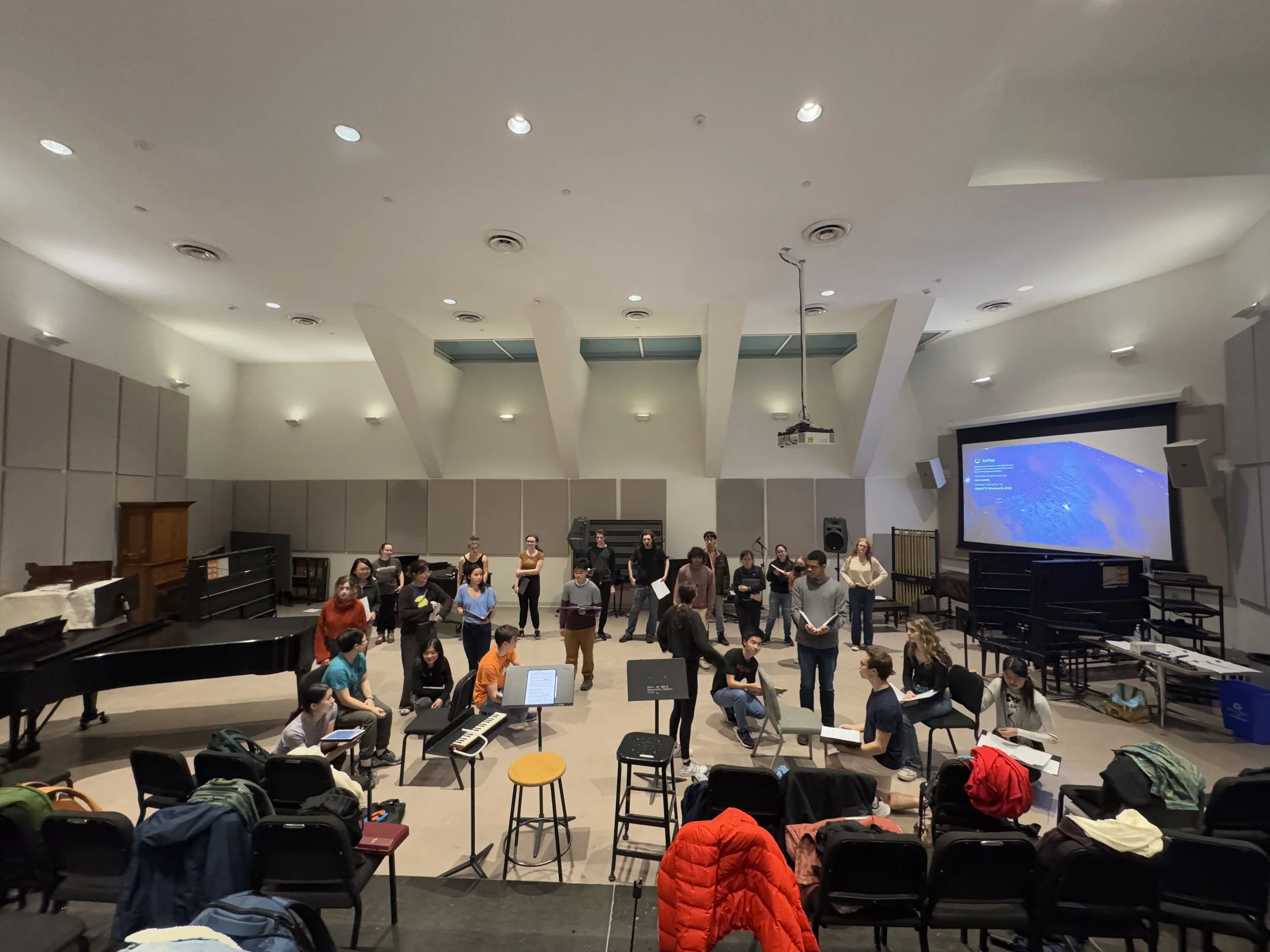 Rehearsal in McAlpin Hall, Fall 2024
