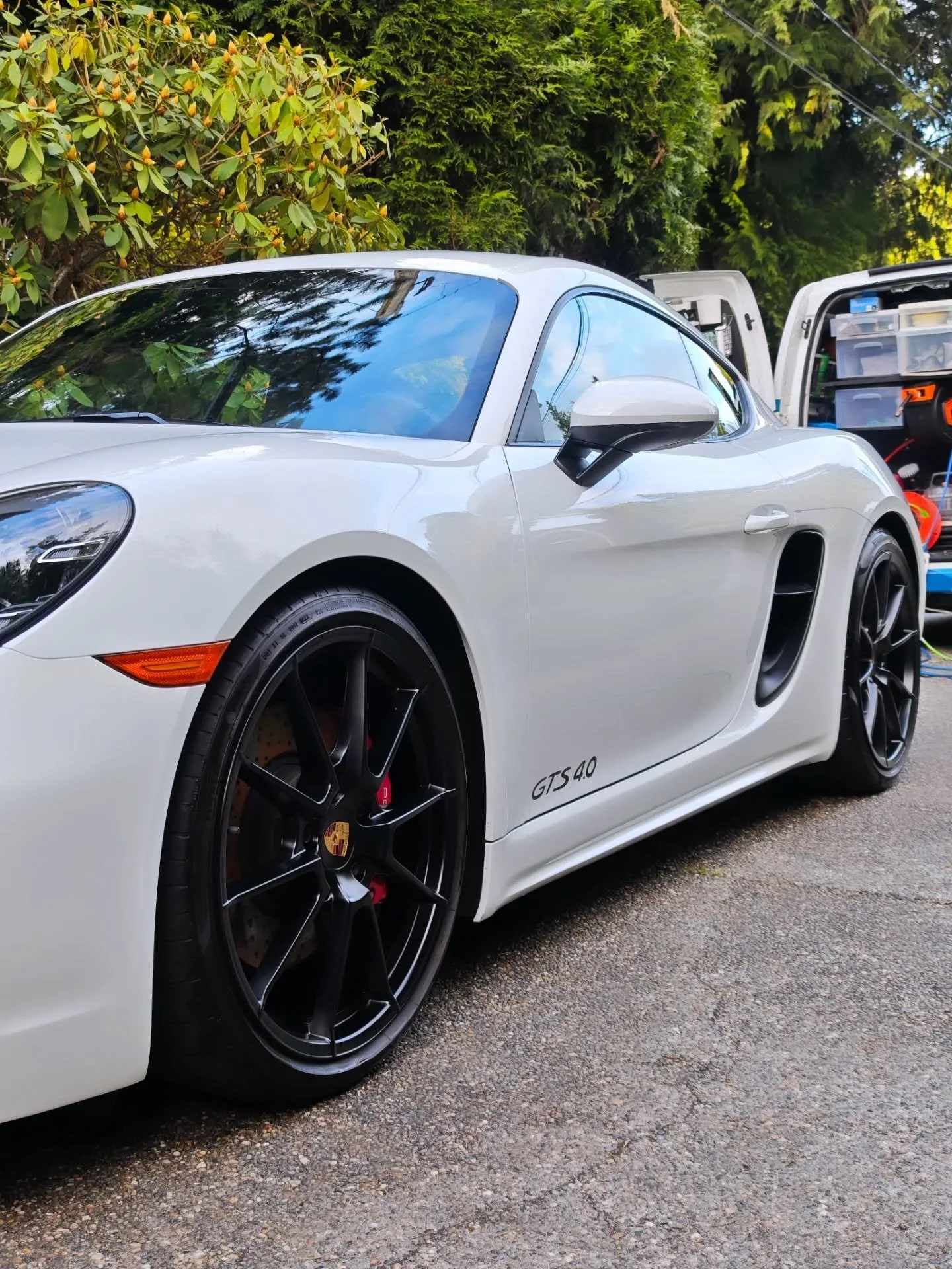 This Porsche Cayman GTS received our Full Detail Package, a complete service designed to enhance and protect every aspect of the vehicle. From deep interior cleaning to precision exterior polishing.

Experience the difference. Satisfaction guaranteed