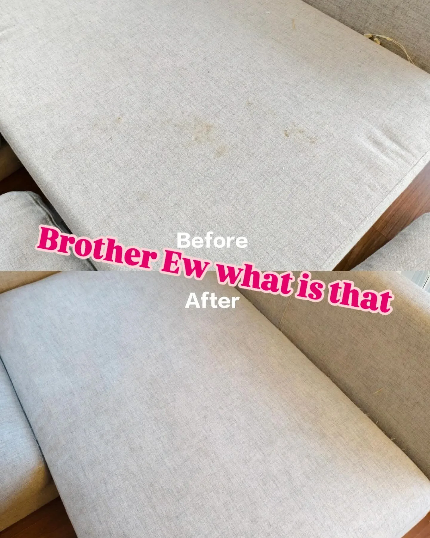 🚨 Before &amp; After Alert! 🚨
Check out this transformation! We took a sofa with a stubborn poop stain and gave it the deep cleaning it deserved. 😱💦 Whether it&rsquo;s upholstery cleaning or carpet cleaning, we specialize in removing tough stains