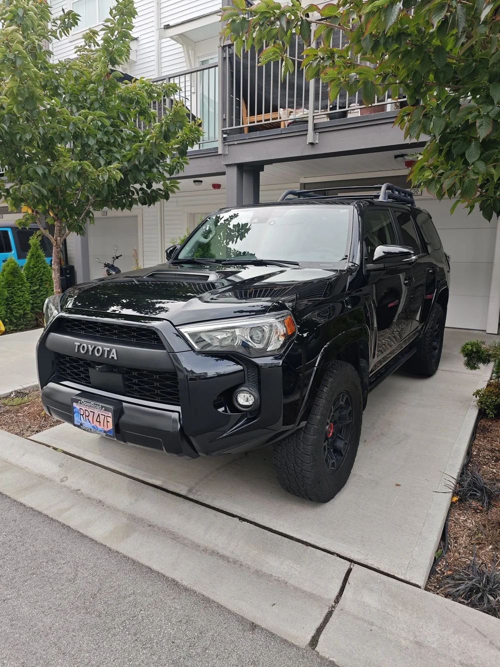 Black Toyota SUV on a driveway