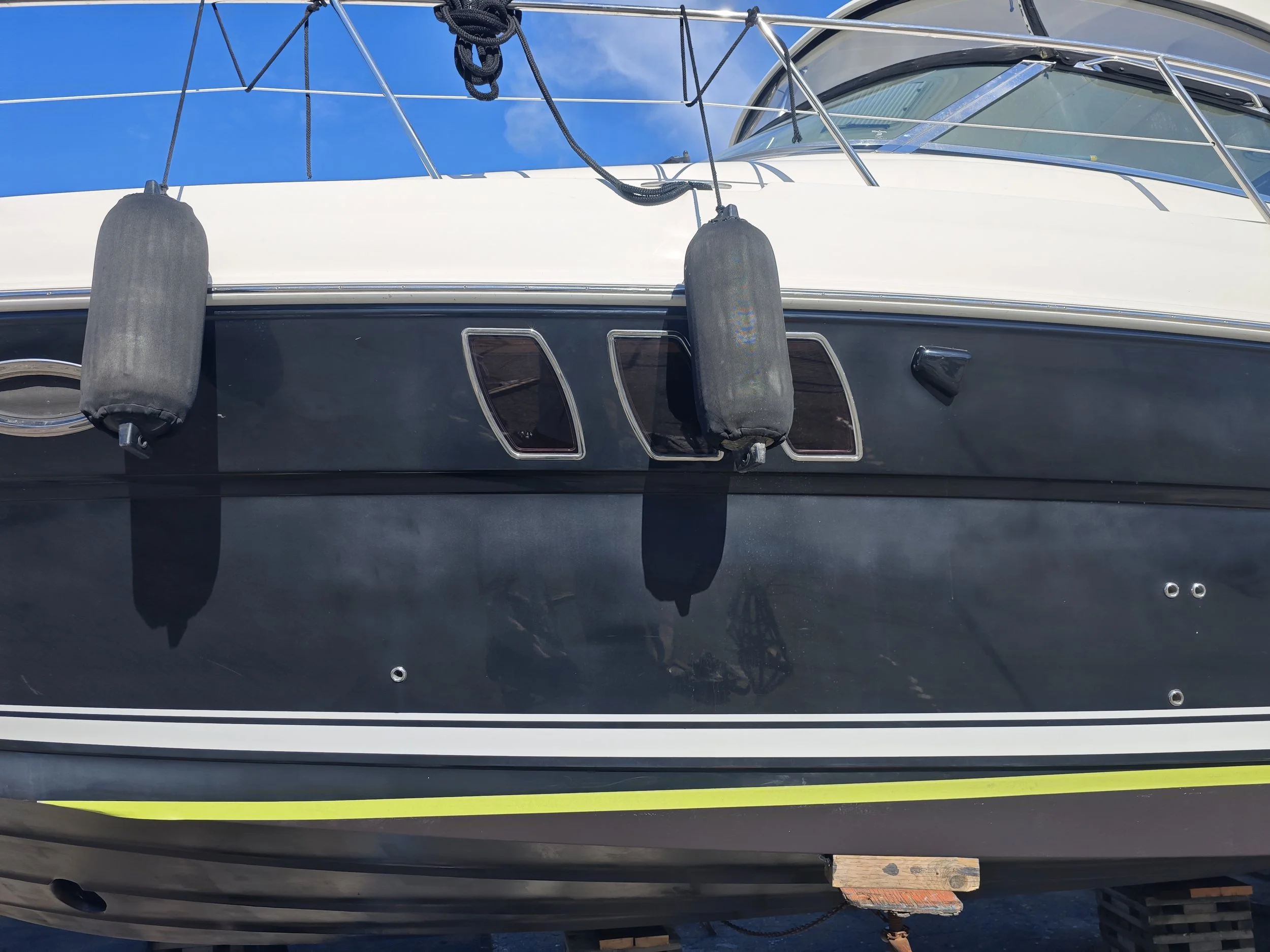 Boat Heavy Oxidation Cut Polish (Before)