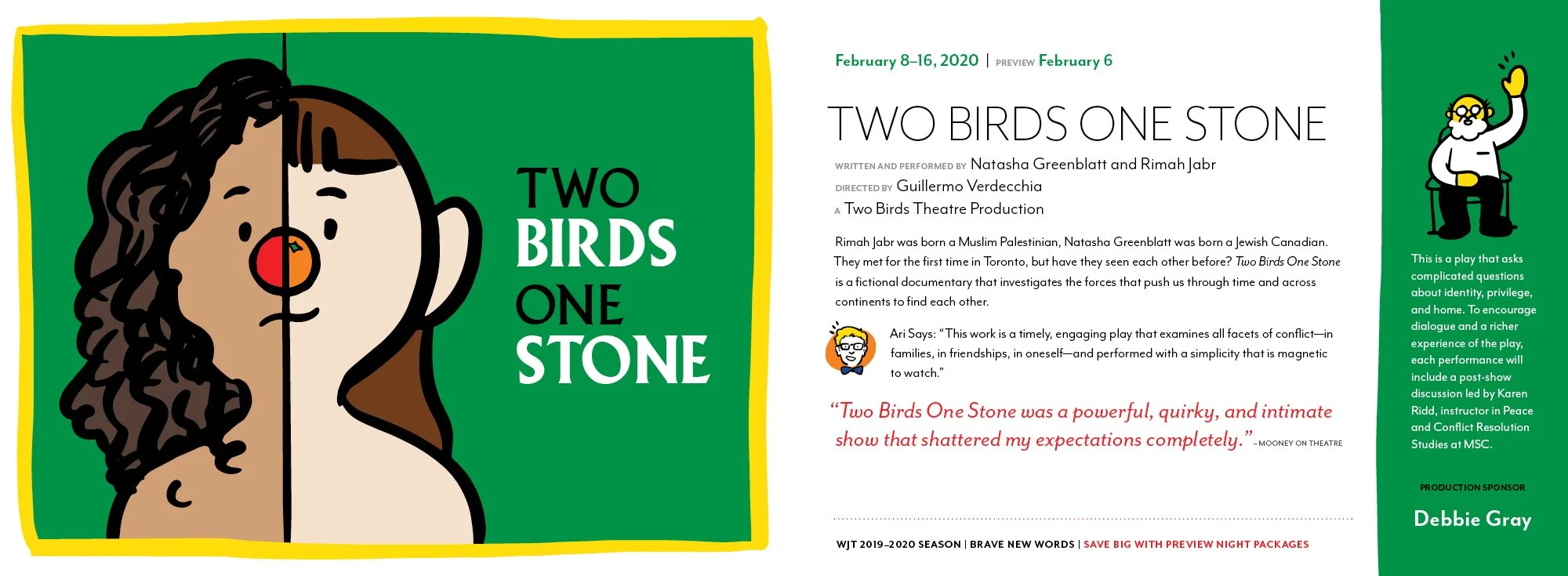 Two Birds One Stone 2-page spread
