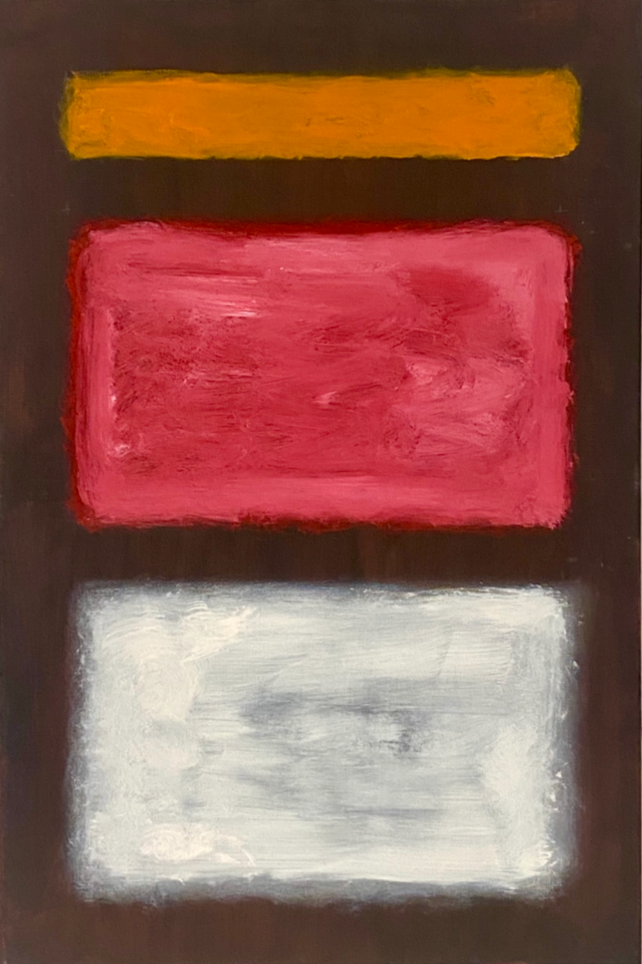 White & Red on Brown
