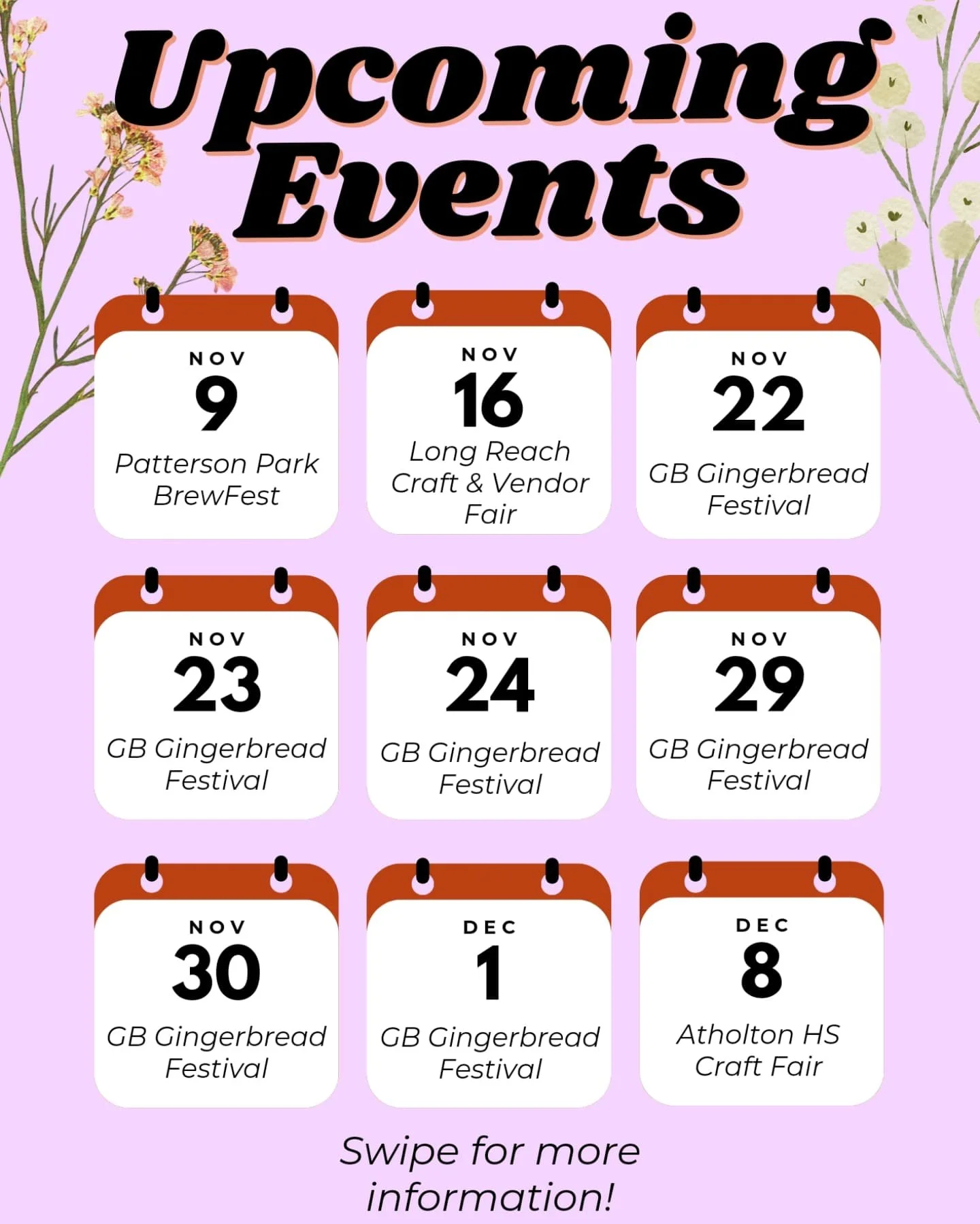 Holiday market season is in full swing! Check out my booth at these upcoming events! 

#craftfair #craftmarket #holidaymarket