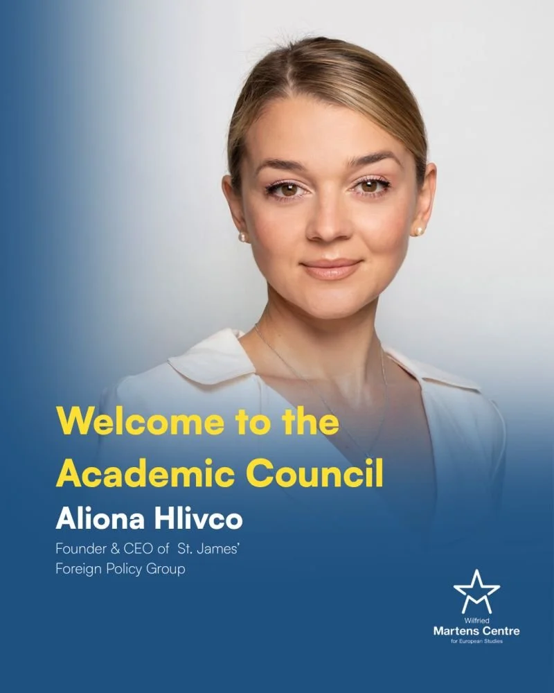 Aliona Hlivco joins the Wilfried Martens Centre for European Studies.