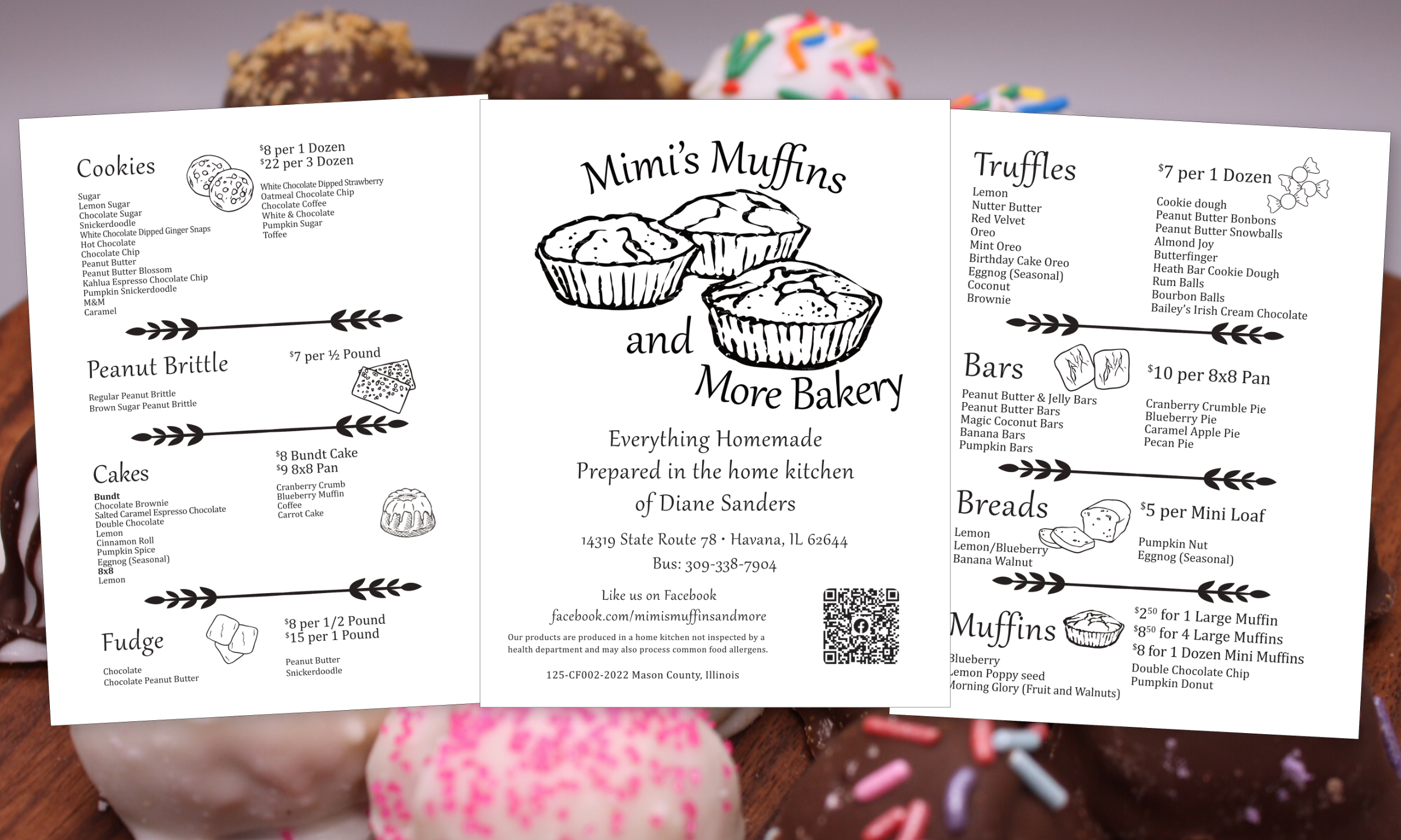 The above posters were built for a small business using Affinity Publisher. In addition to posters, I created a 4 page menu, and vector iron-ons that were applied to tablecloths and t-shirts.
Most of the images were licensed from Vecteezy. The rest w