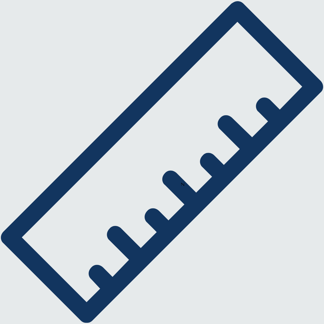 Ruler icon representing recommended hair length before a waxing appointment.