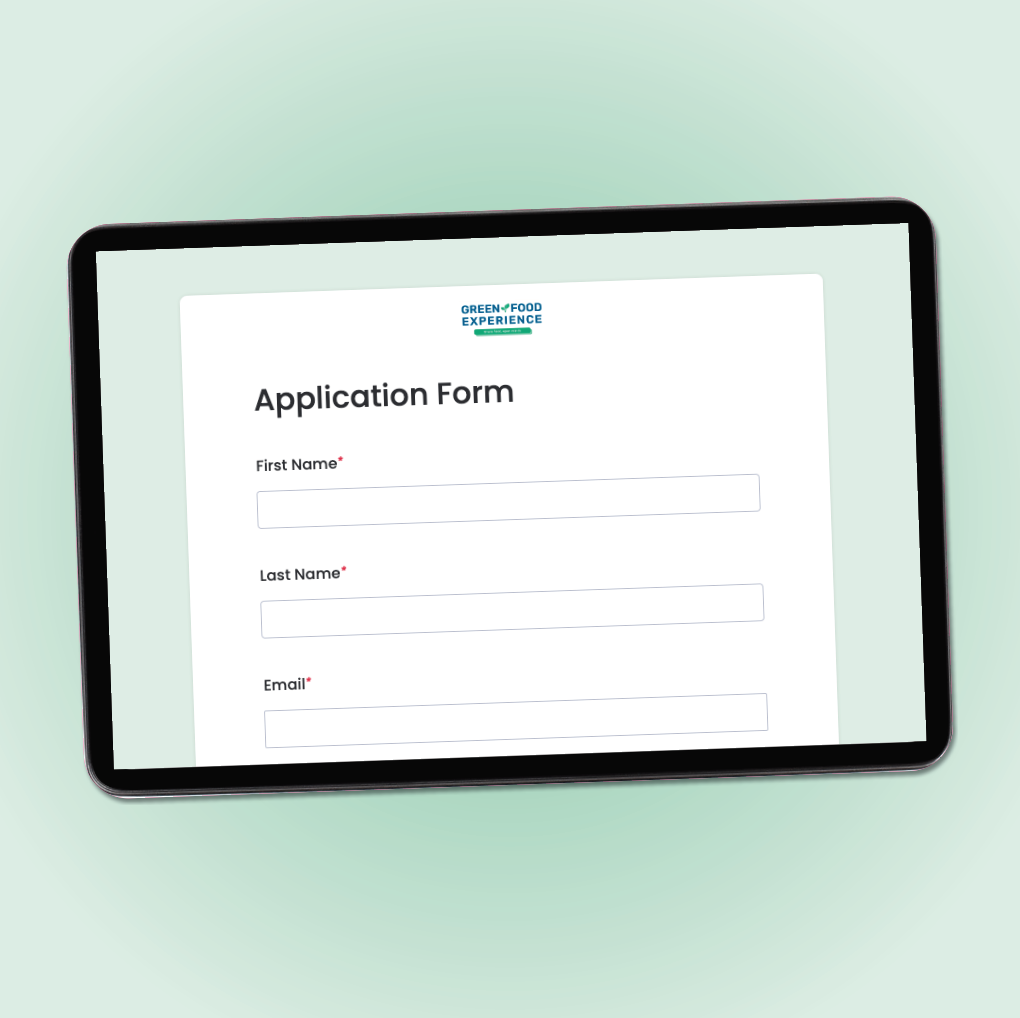 Green Food Experience - Application Form