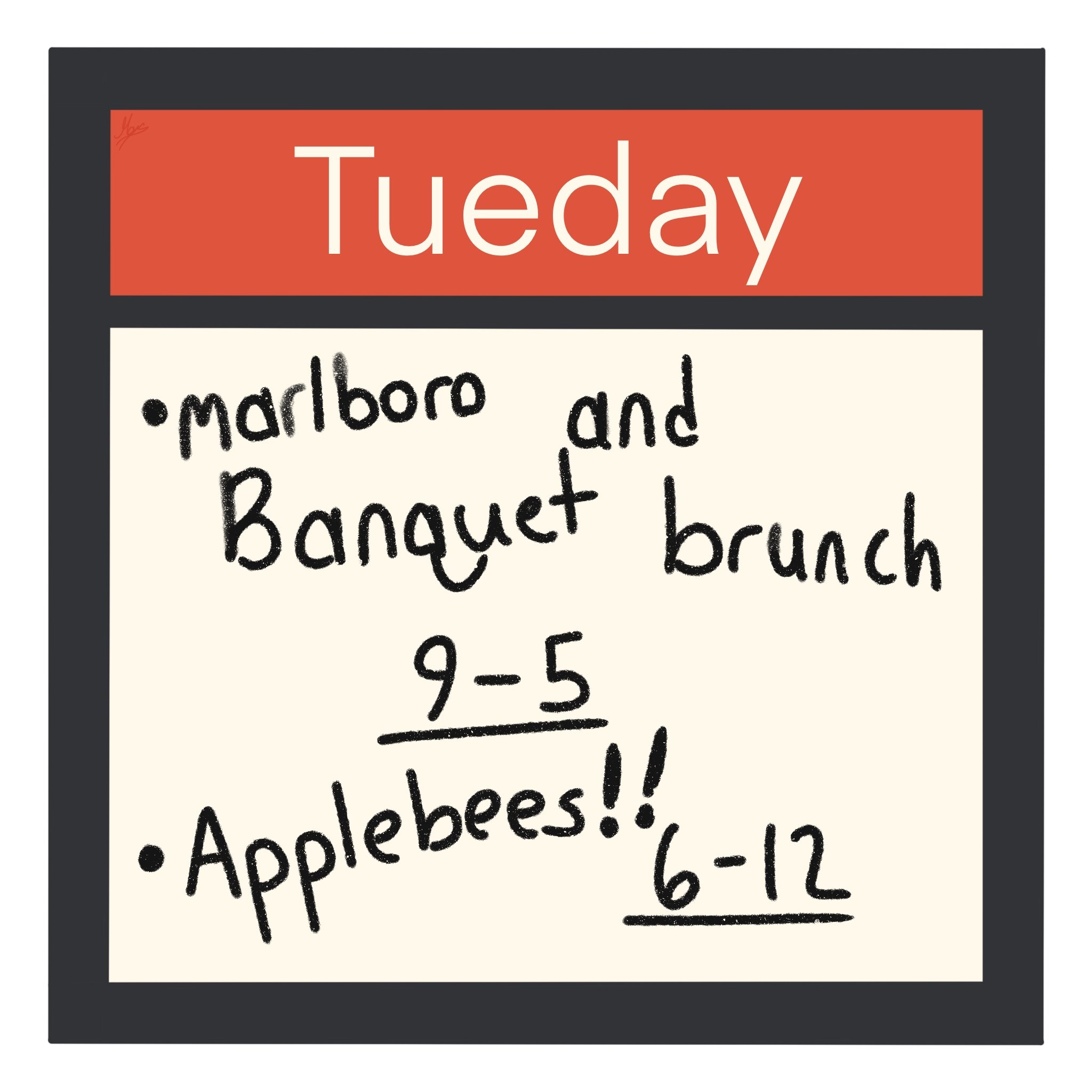 Schedule -Sticker-