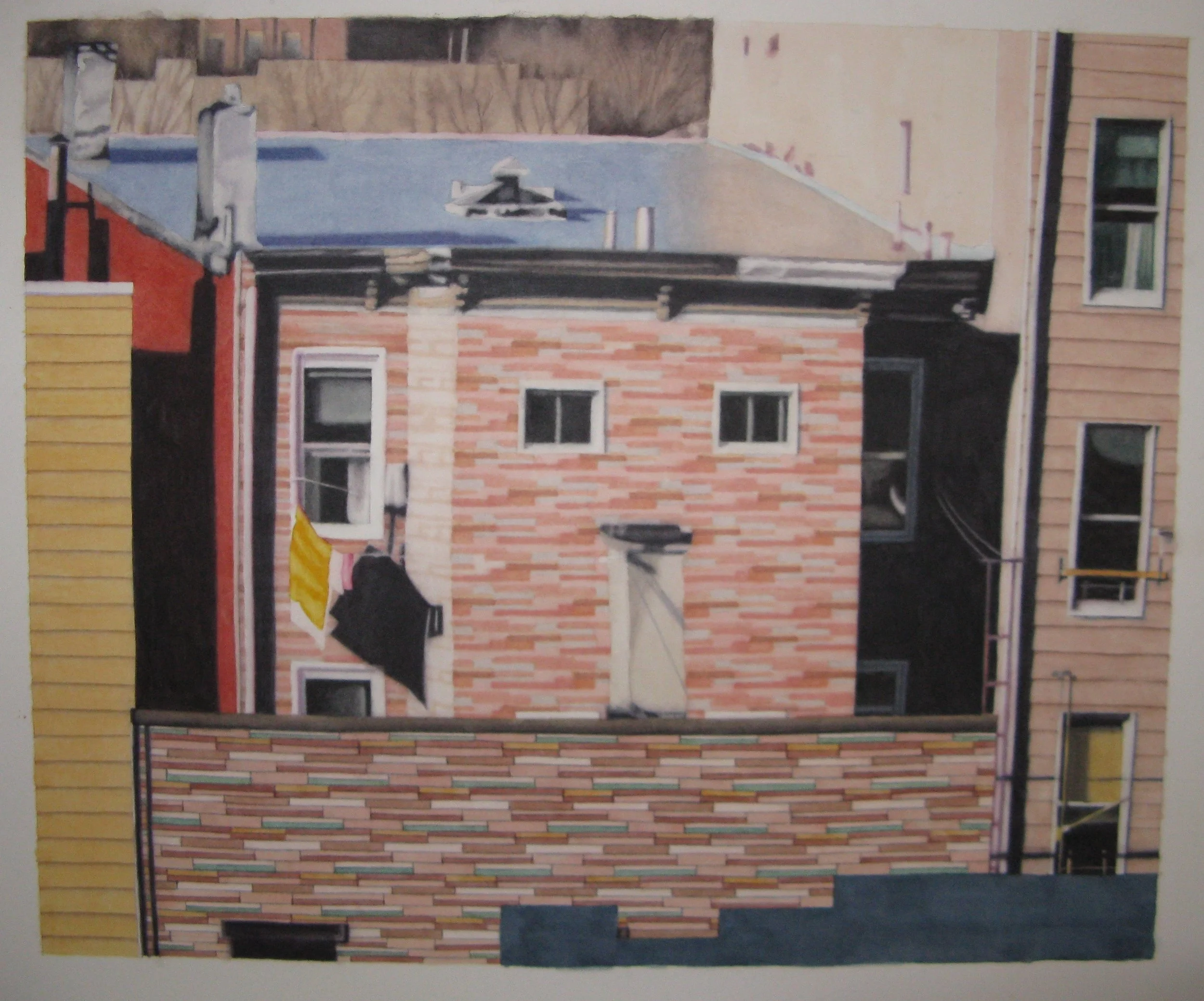 House that looks like a face, 53 x 74cm, 2007
