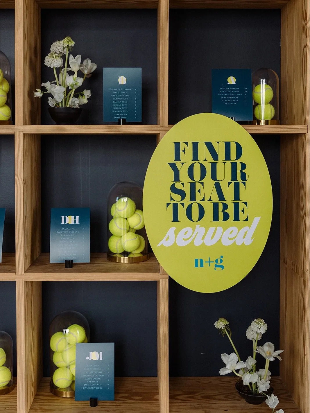 Where does our inspiration come from for design? Honestly - usually the most random fact about our couples! 

For this wedding, the hero color, chartreuse, came from the groom&rsquo;s background as a competitive tennis player. That inspiration grew i