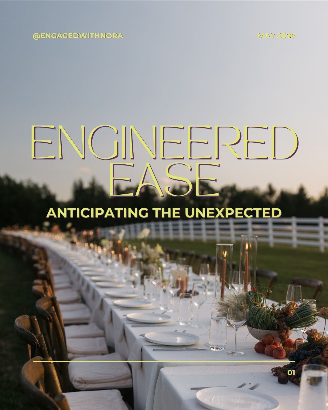 Engineered Ease: Anticipating the Unexpected

This month, we&rsquo;re pulling back the curtain to show the value of having a professional wedding planner in your corner. From navigating complex logistics to nature's surprises, we seamlessly handle th