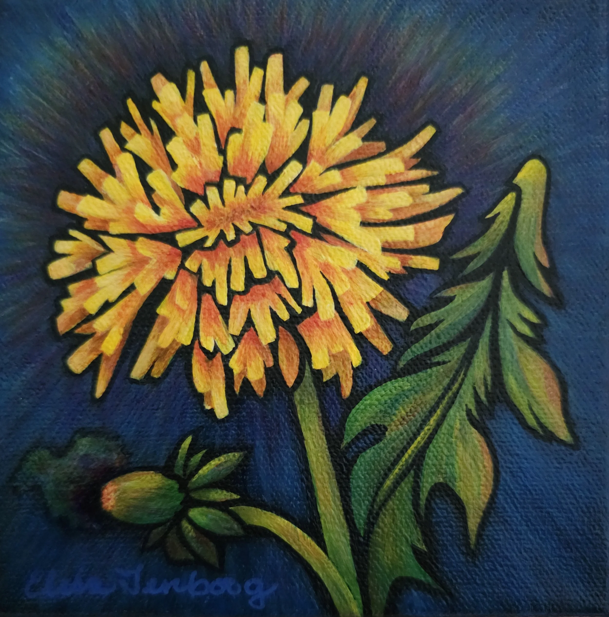 Bursting Aura, Acrylic on canvas - 6 x 6 x 1.5
Sold