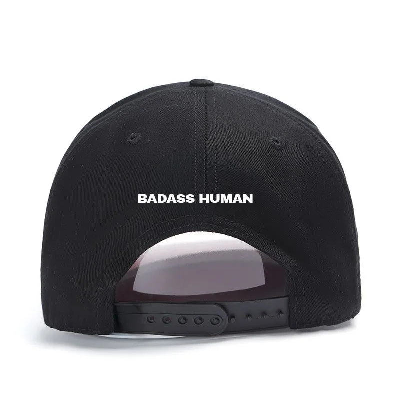 Badass Human Race hat black logo back.jpg