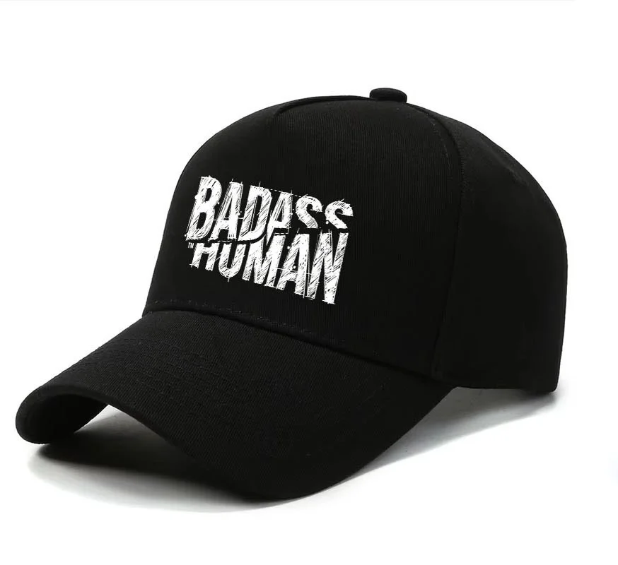 Badass Human Race hat black logo front.jpg