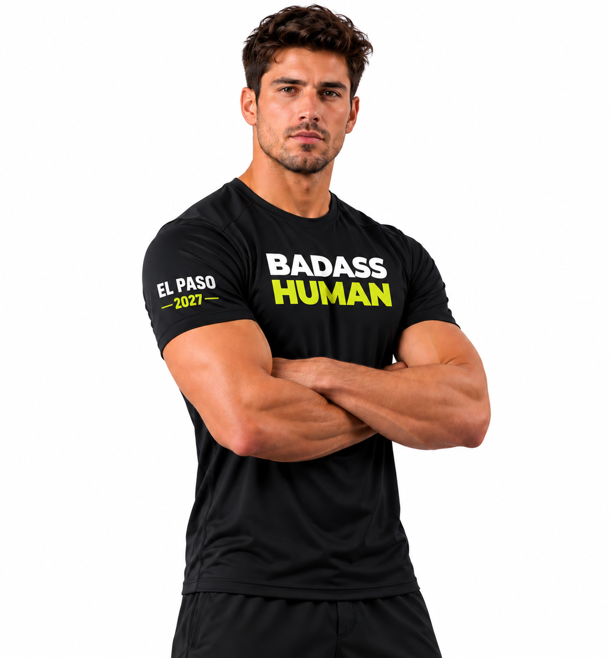 Men’s Tee Black & Lime — El Paso
