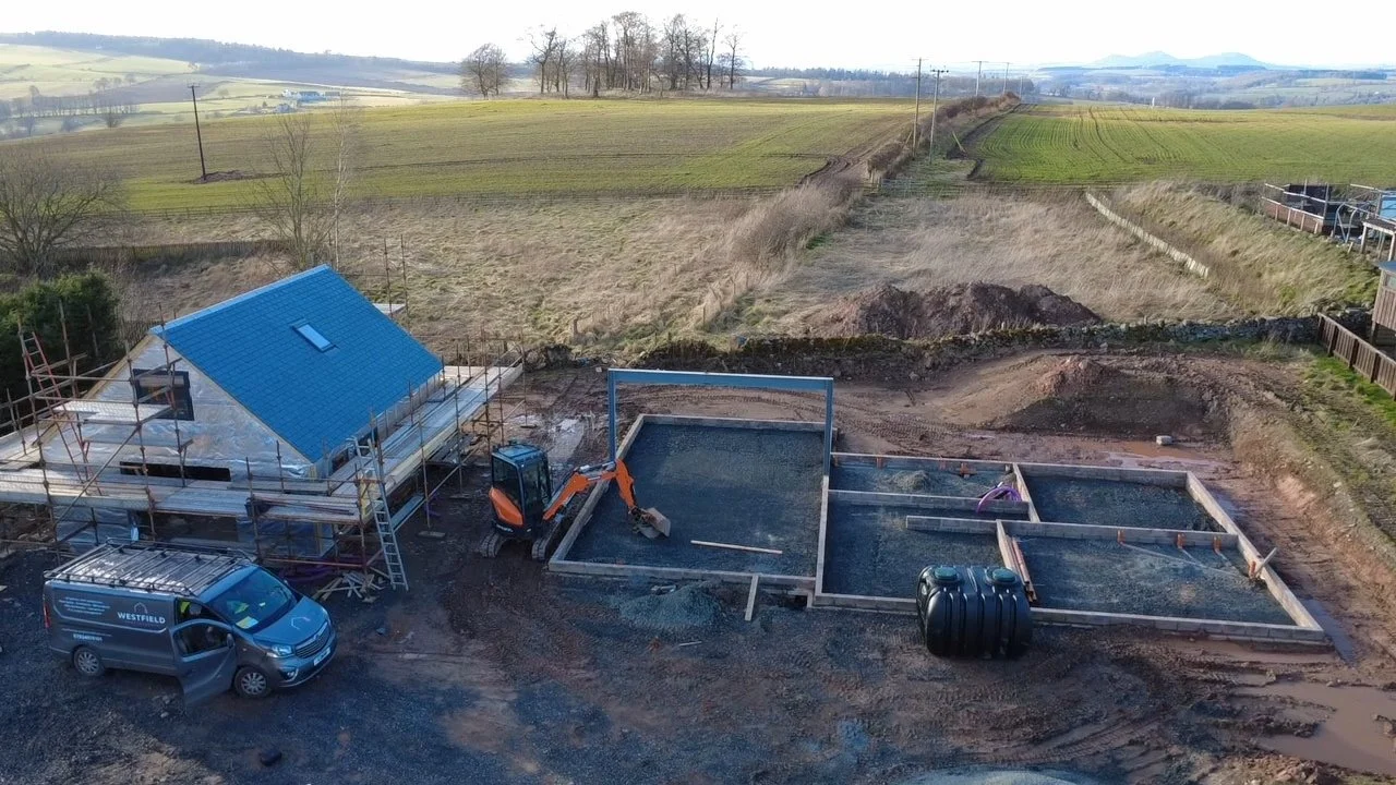 Aerial View of Home Build
