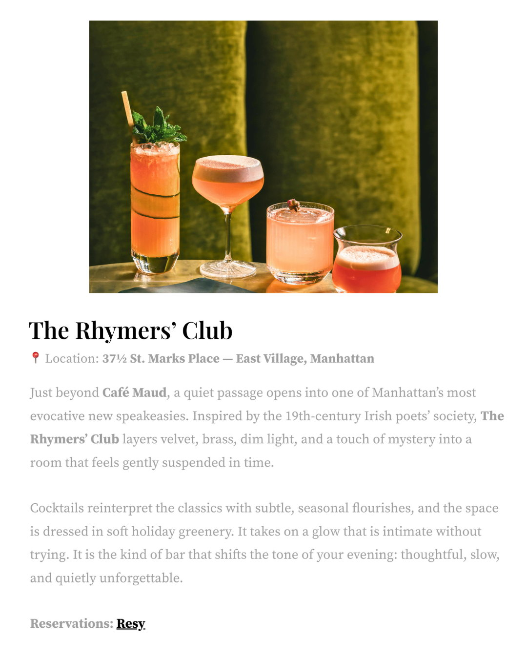 PR Article Clipping - Brooklyn Lifestyle: 9 Chic, Insider NYC Experiences to Book This Week