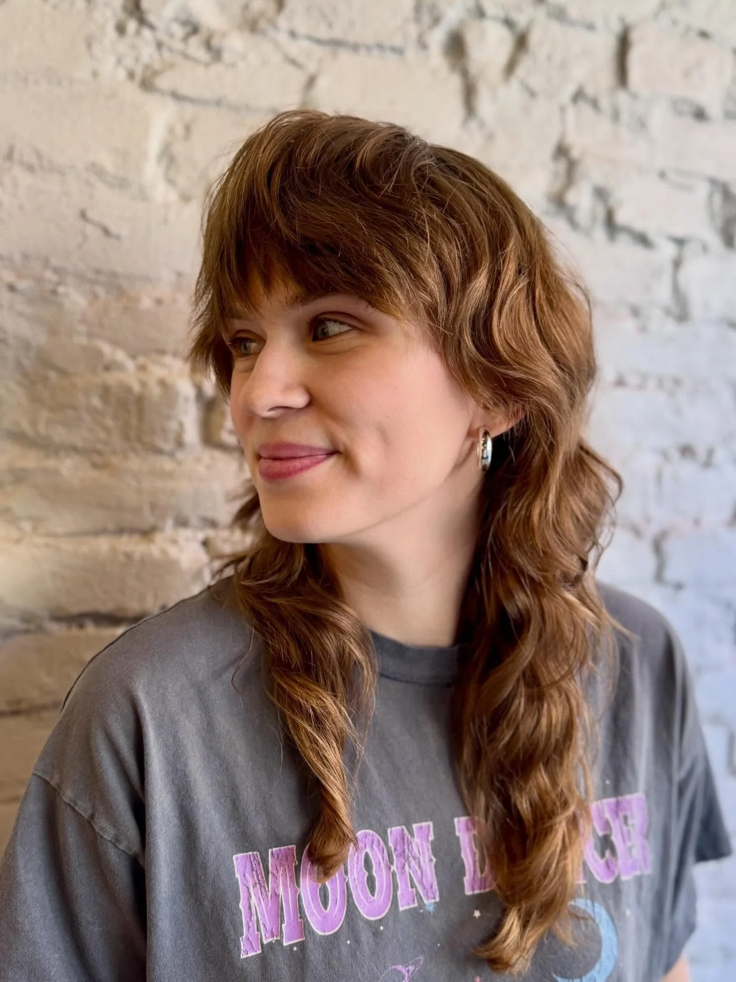 SHAGGY baby! a cut for Mikki by heather. #drycut #shag #bangs #alchemy #handstyled