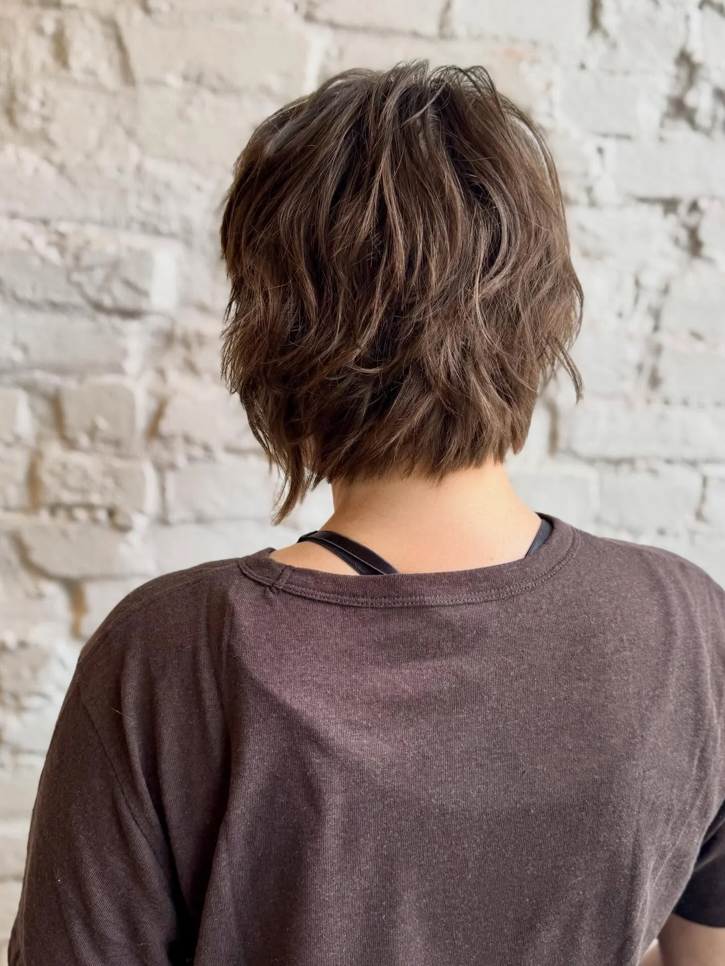 a shag bob for the WIN with a touch of asymmetry. cut by Heather #shob #shag #bobhaircut #drycut #alchemy