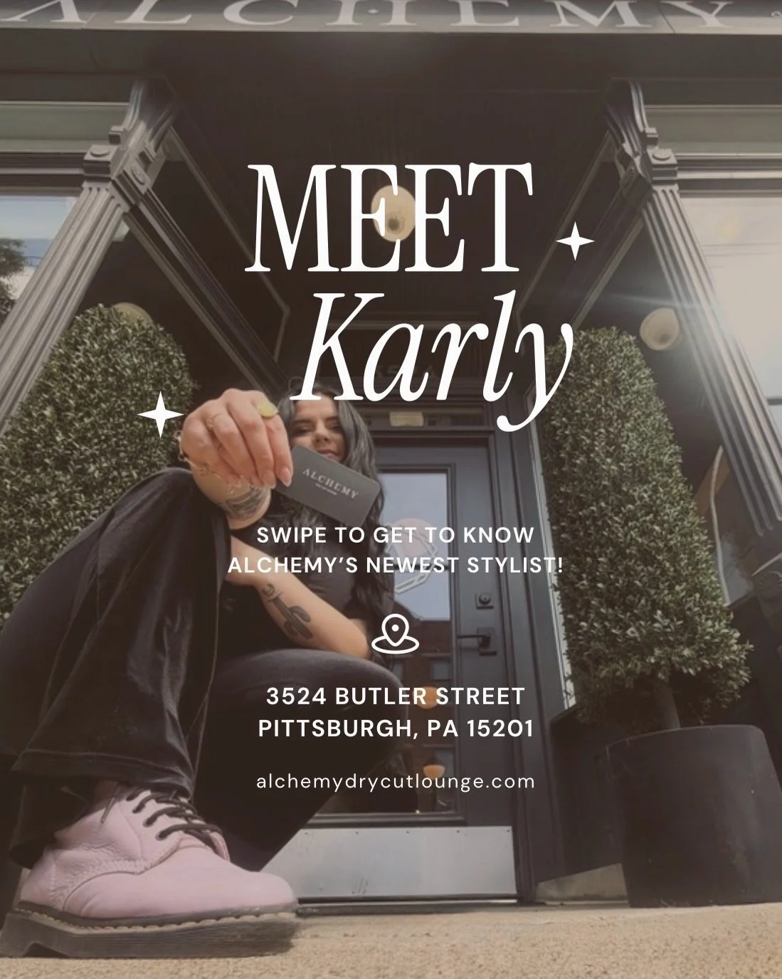 ✨ Get to know our newest stylist, Karly! 
&mdash;&mdash;> @karlythealchemist 
📲 Call 412.599.1212 to book with her today! 

&bull;
&bull;
&bull;

#lawrenceville #pittsburghsalon #412 #pgh #extensionspittsburgh