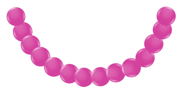 Pink bead necklace with round beads