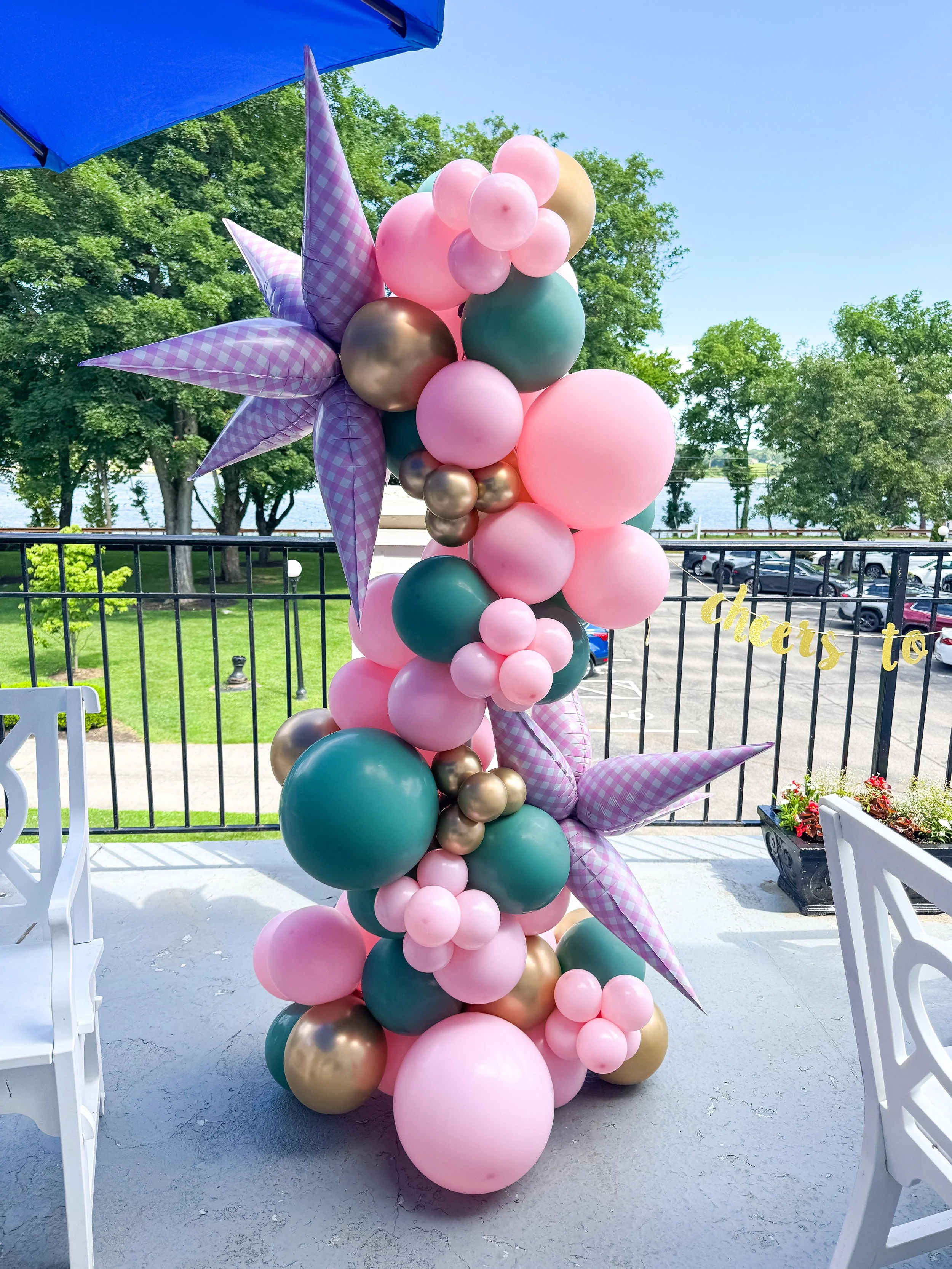 Bridal Shower | 7 Cluster Freestanding Balloon Garland | Louisville, KY