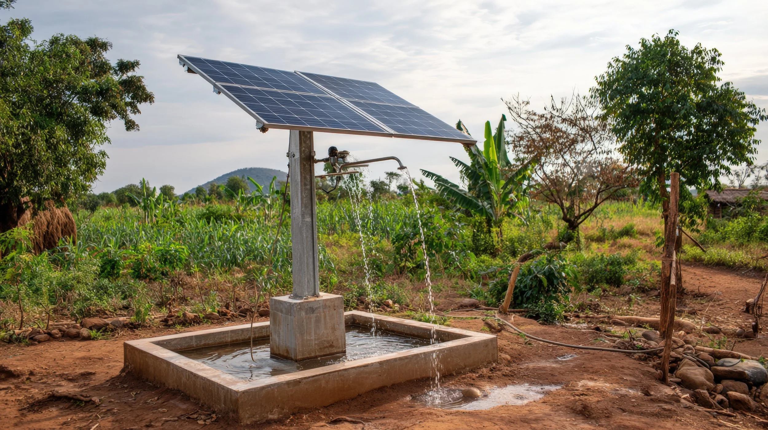 Vecteezy image of solar powered well