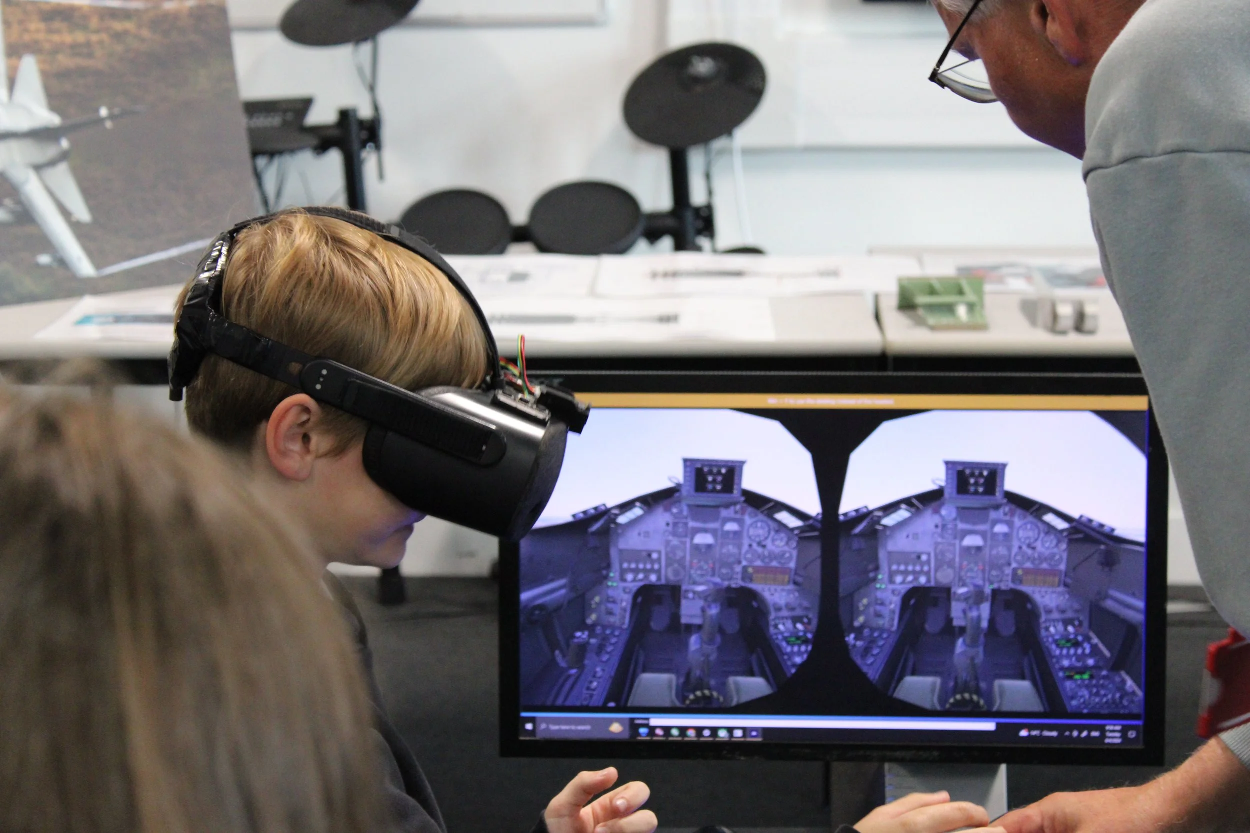 Flight simulator in action