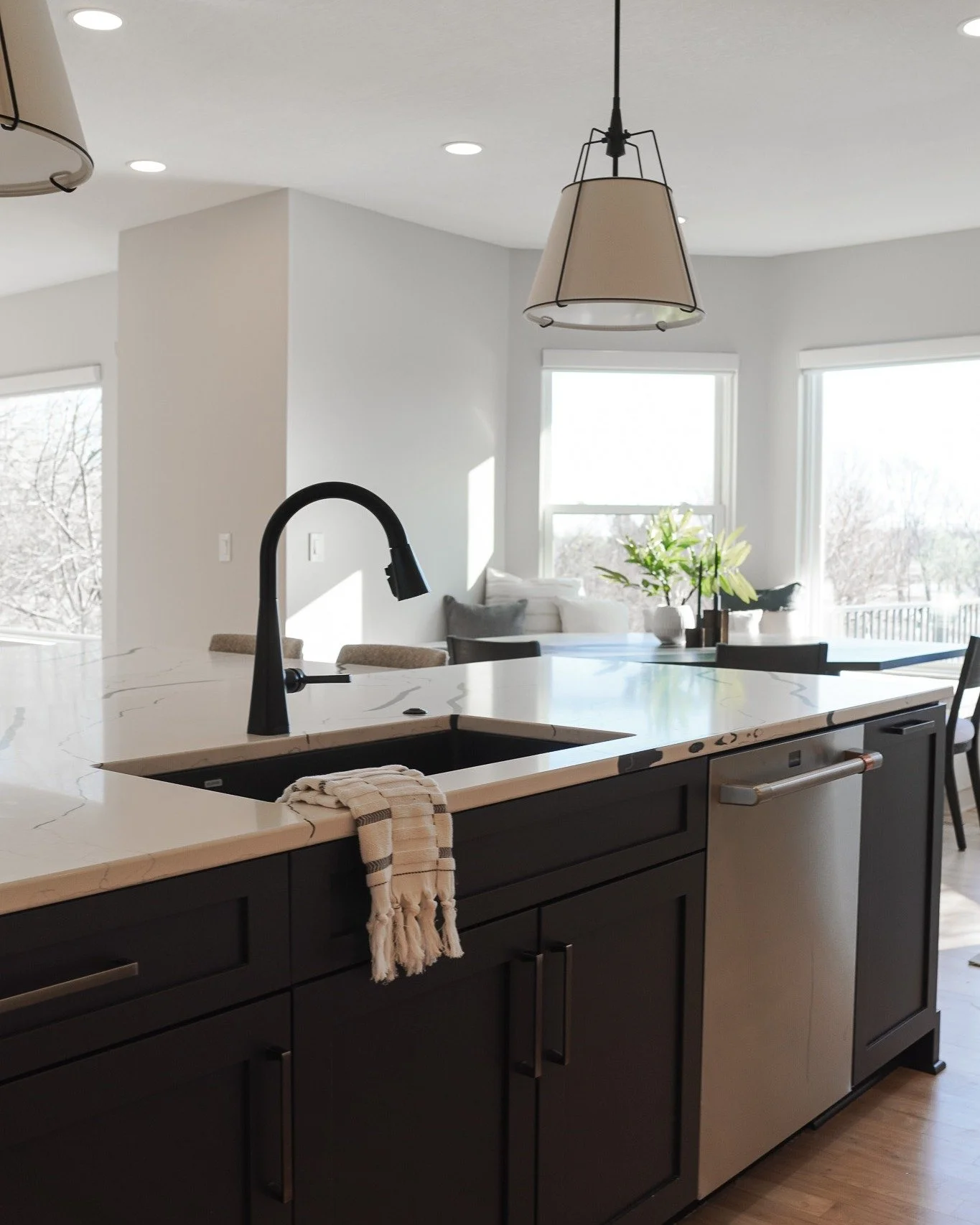 The kind of kitchen you'll never want to leave. - Swipe to reveal the before! 🤍 

Contractor/ Cabinetry: Remodeling Contractors