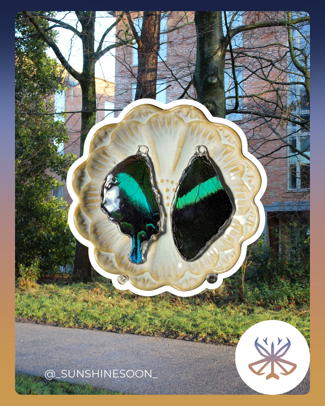 Peacock Swallowtail Pendants