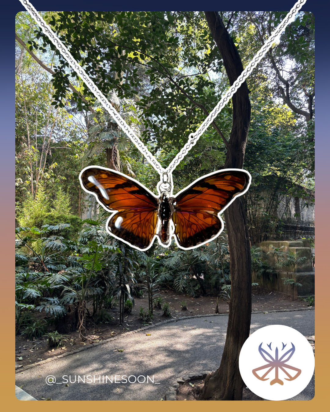 Flame Longing Full Butterfly Necklace