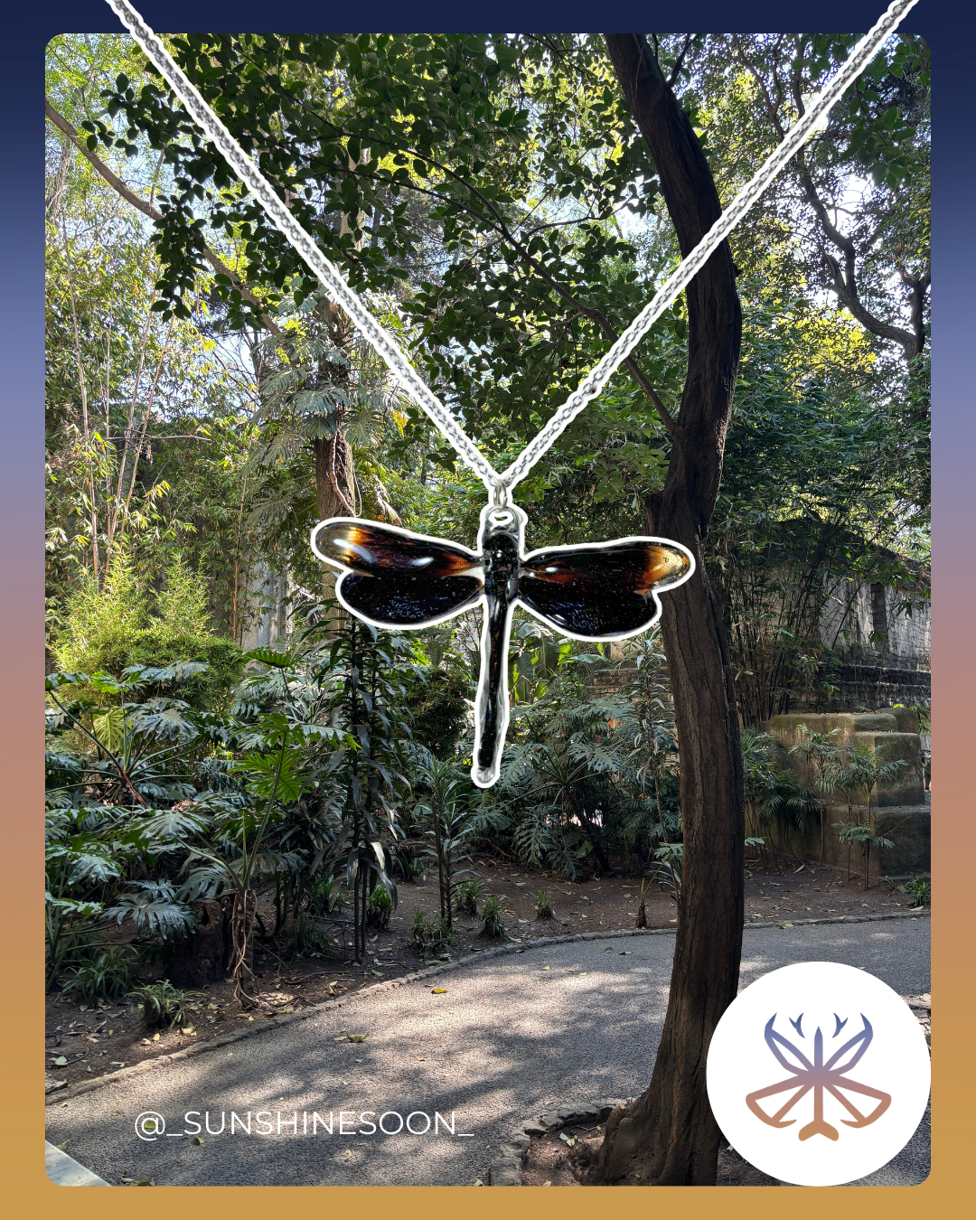 Black Dragonfly Full Necklace