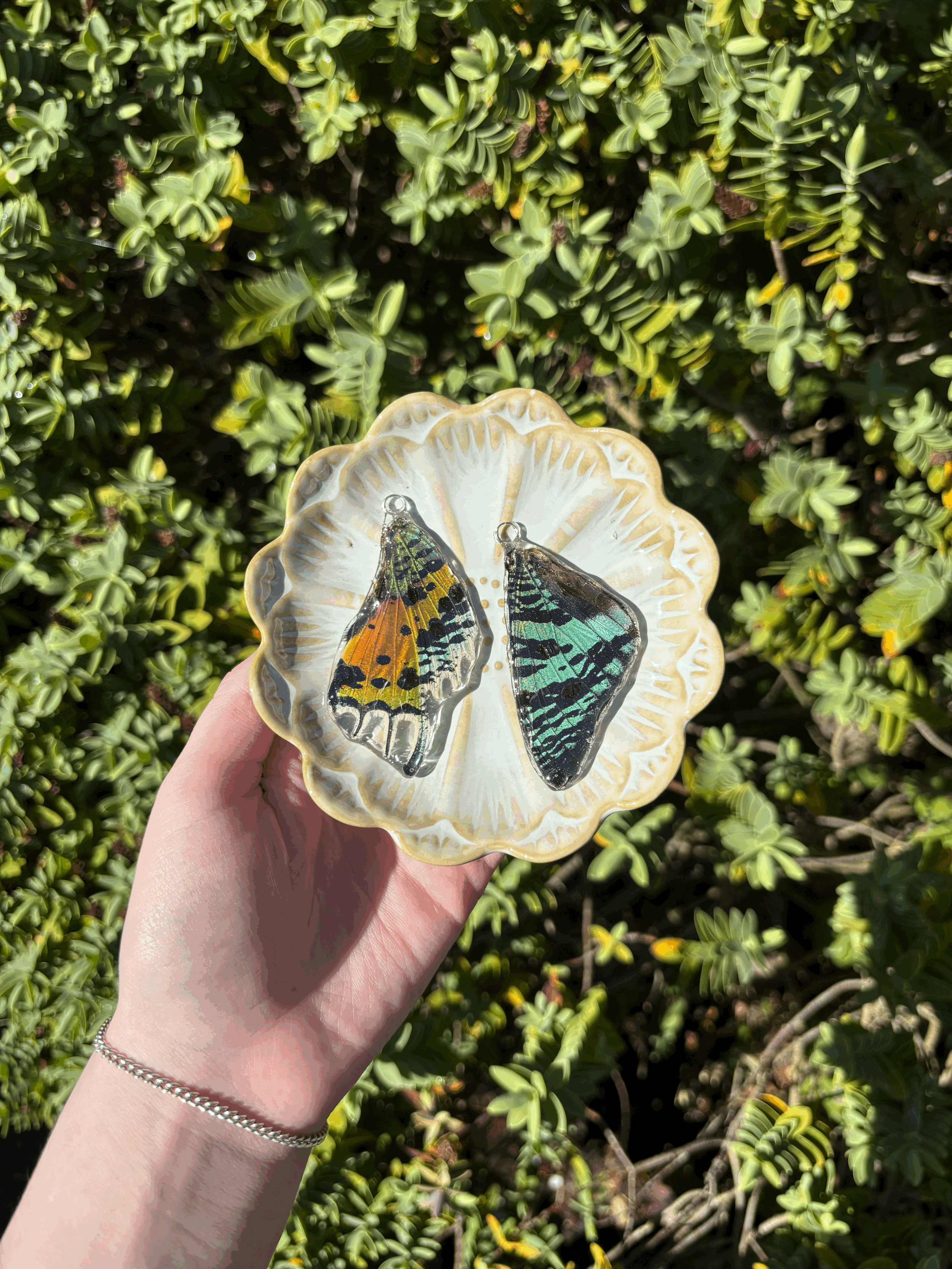 Sunset Moth Pendants