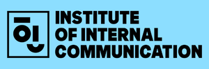 Abstract Logo of the Institute of Internal Communication on a light blue background