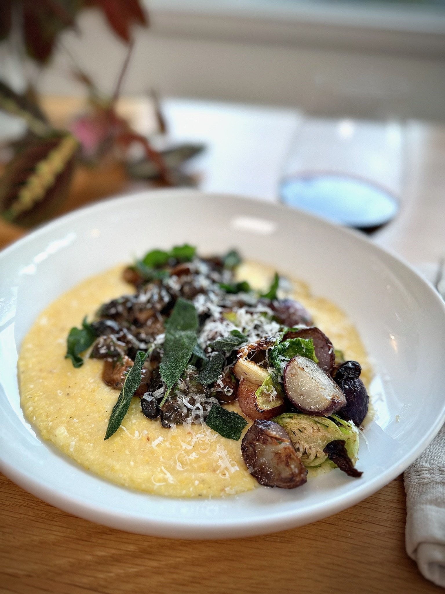 Roast Mushroom Ragu with Polenta &amp; Fried Sage