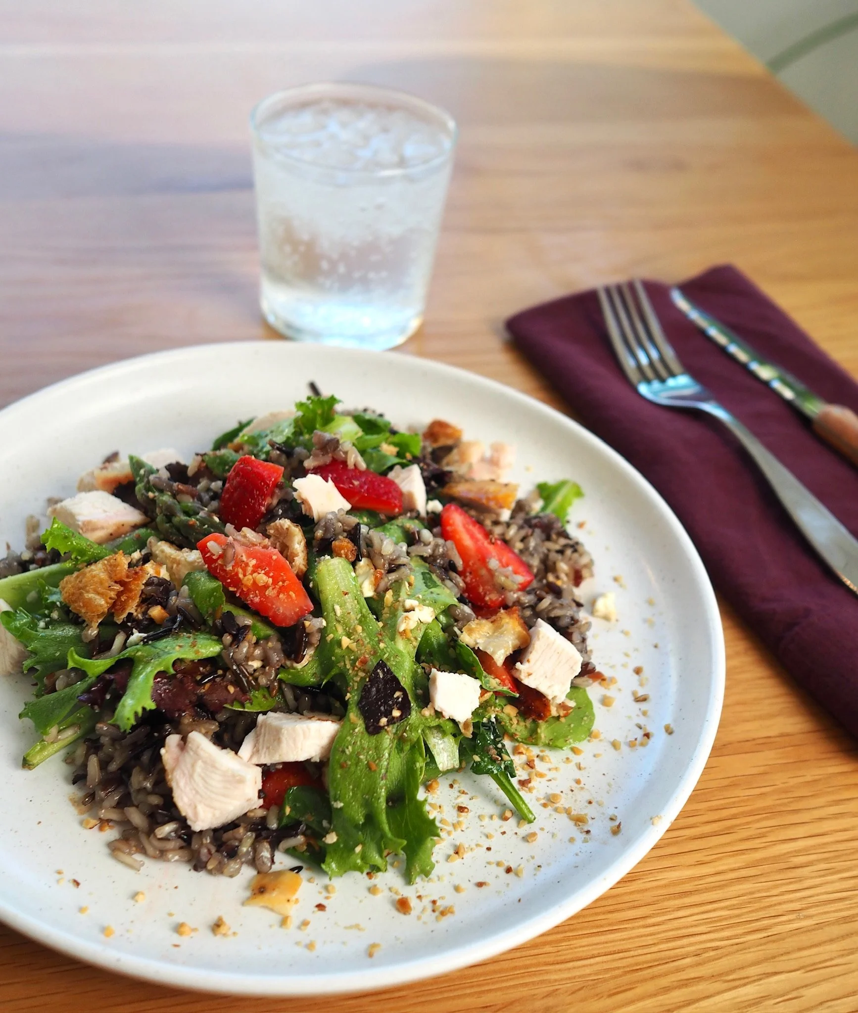 Wild Rice, Strawberry &amp; Asparagus Salad