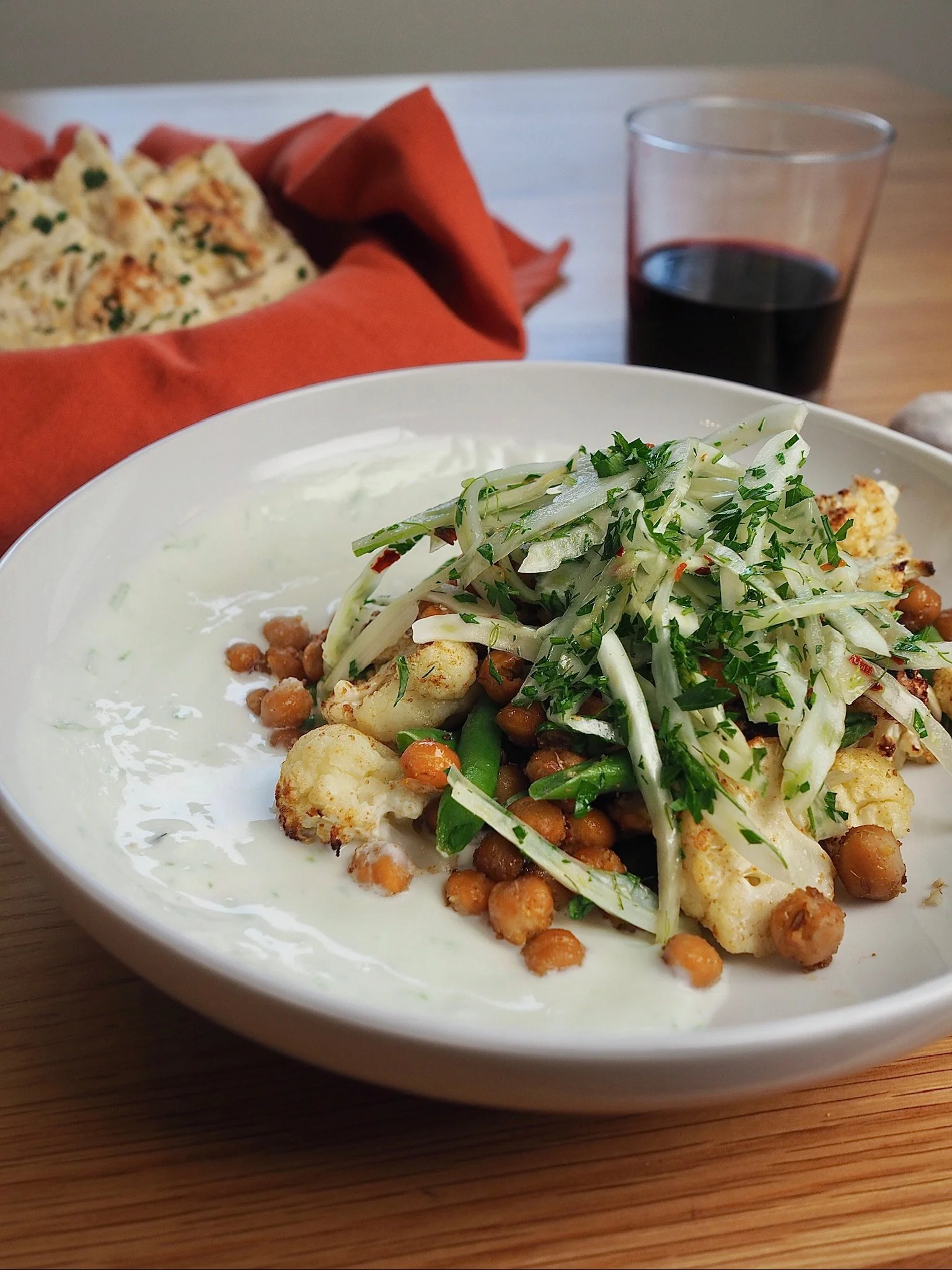 Spiced Chickpea Bowl With Fennel Slaw