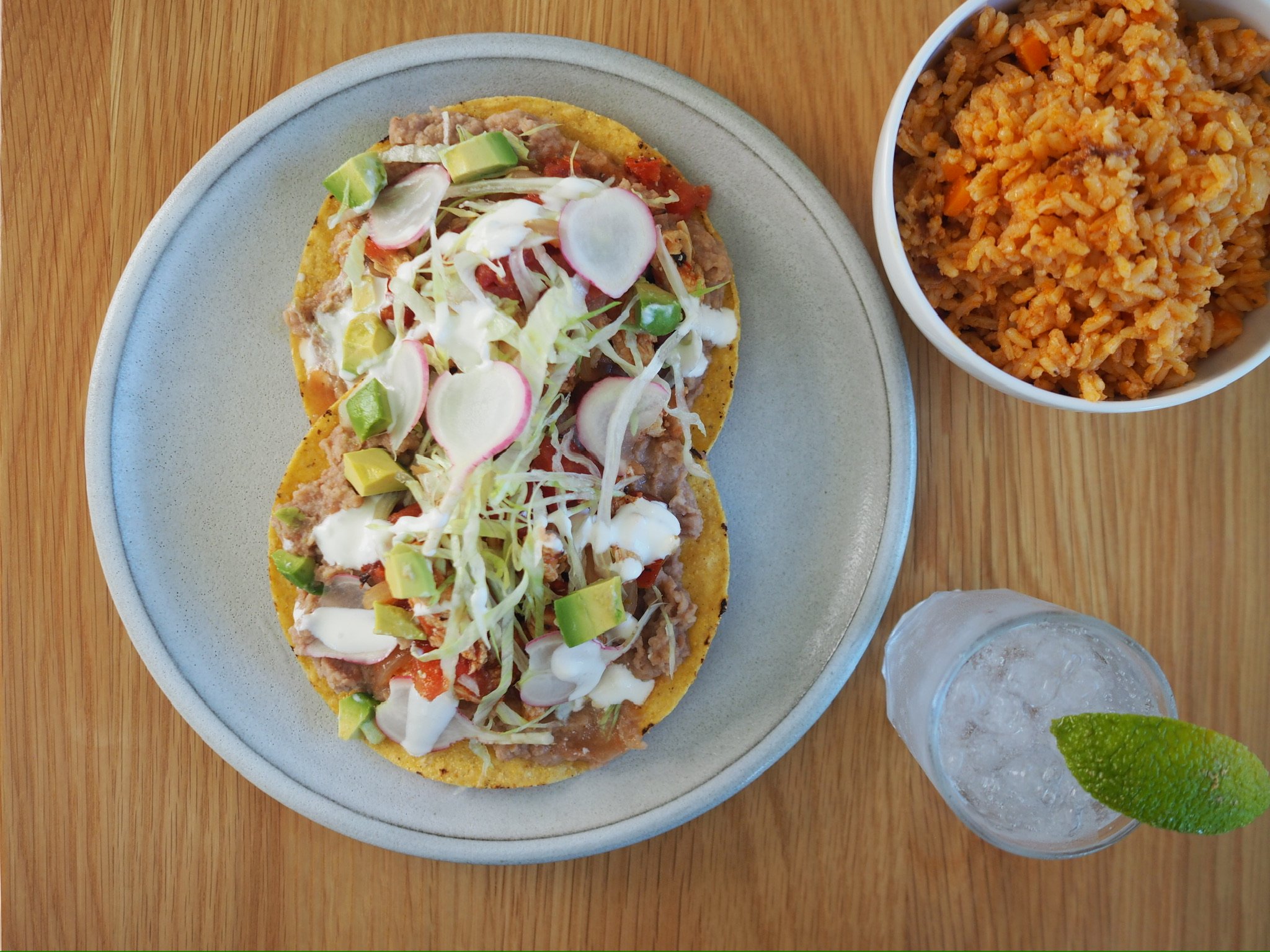 Tinga Poblano Tostadas