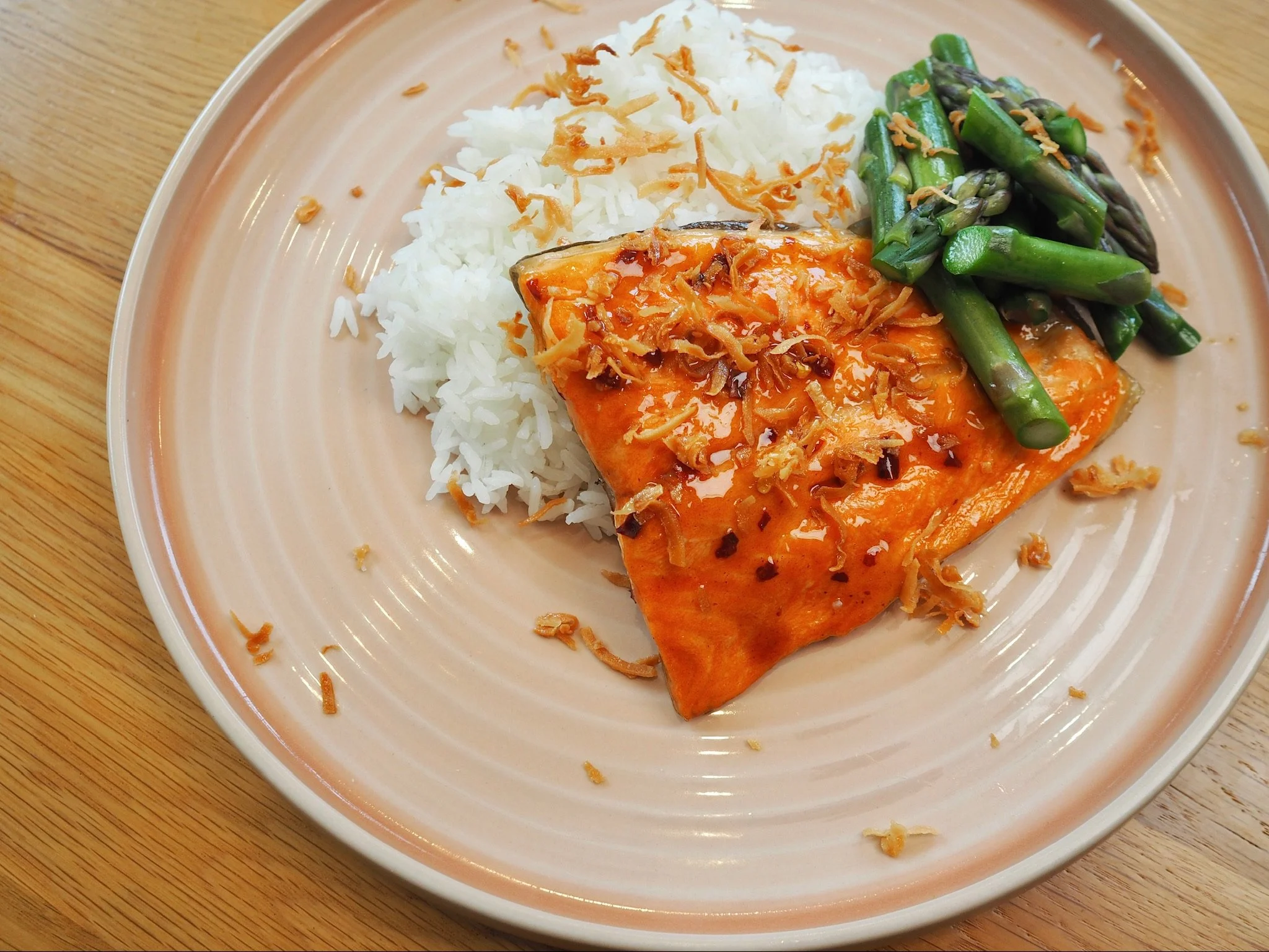 Chili Glazed Salmon &amp; Coconut Rice