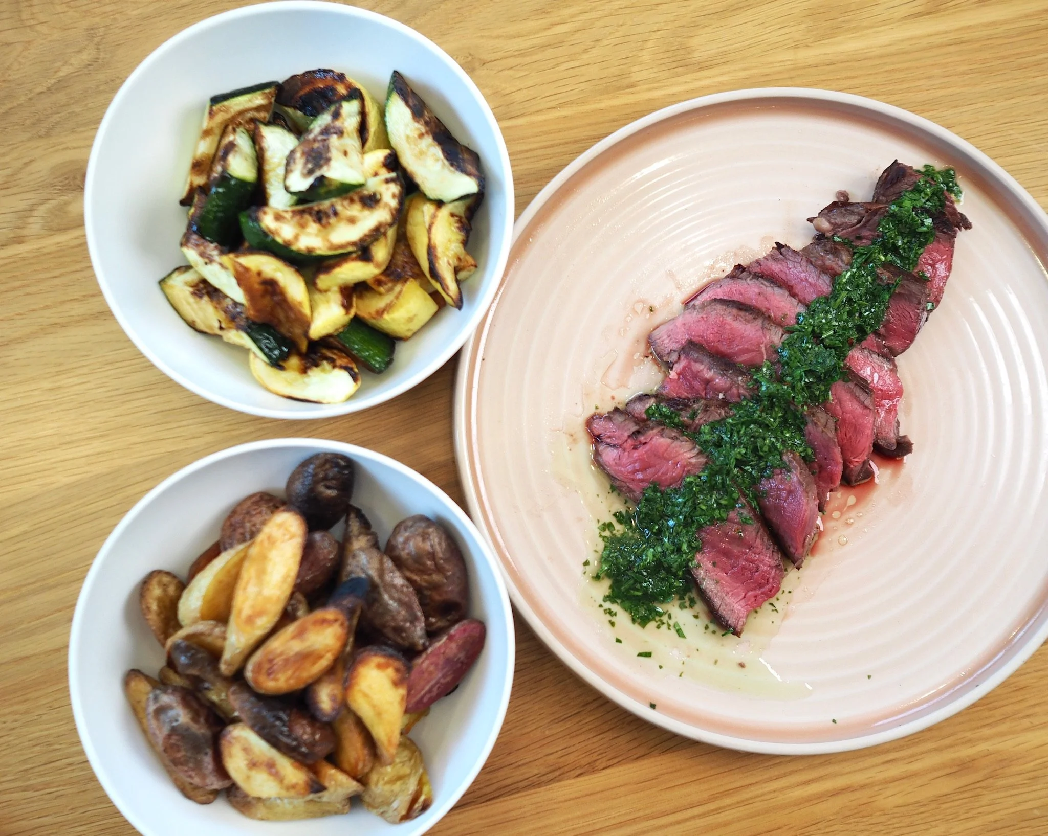 Steak &amp; Crispy Potatoes with Chimichurri
